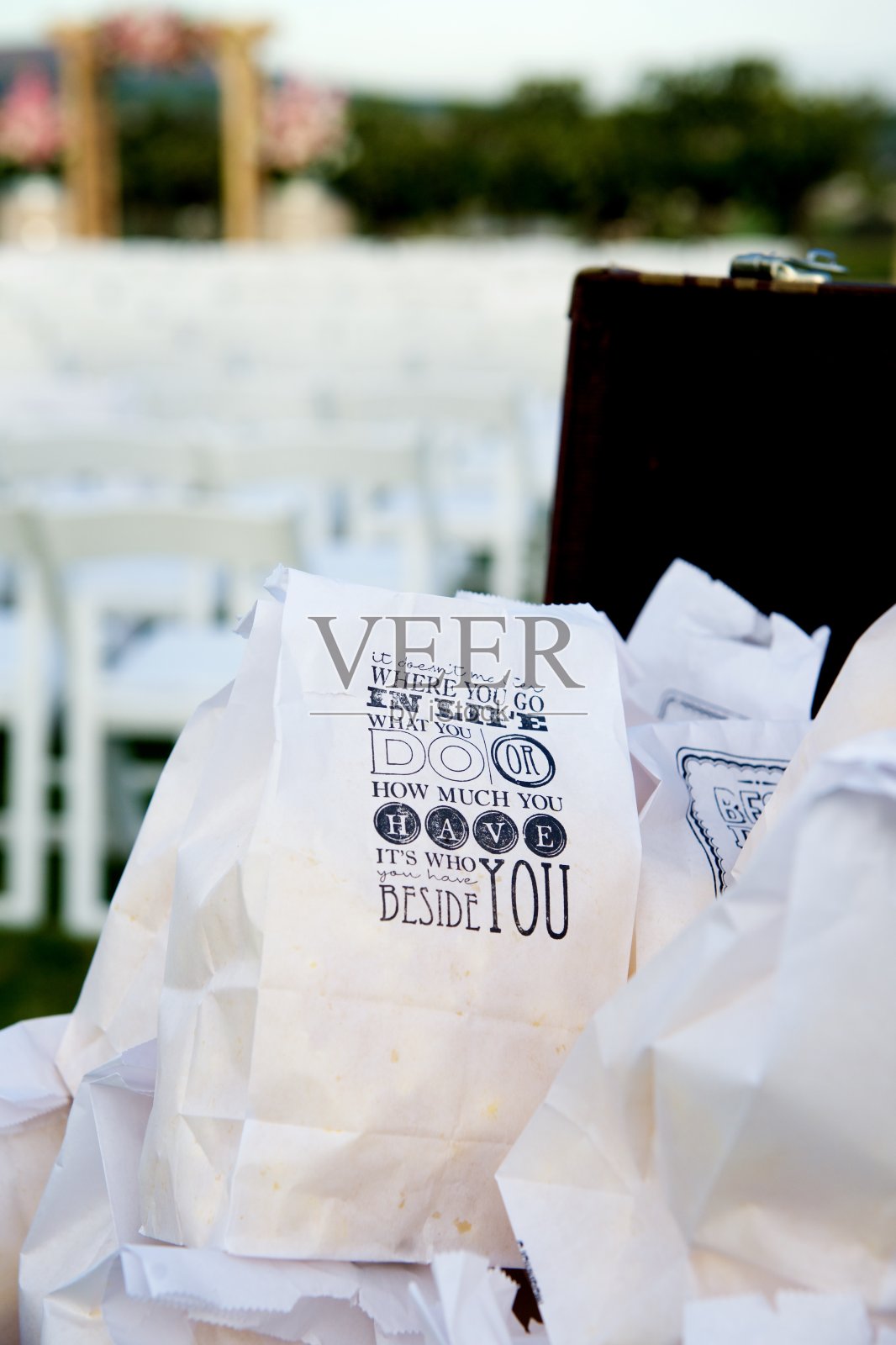 新奇的爆米花袋子照片摄影图片