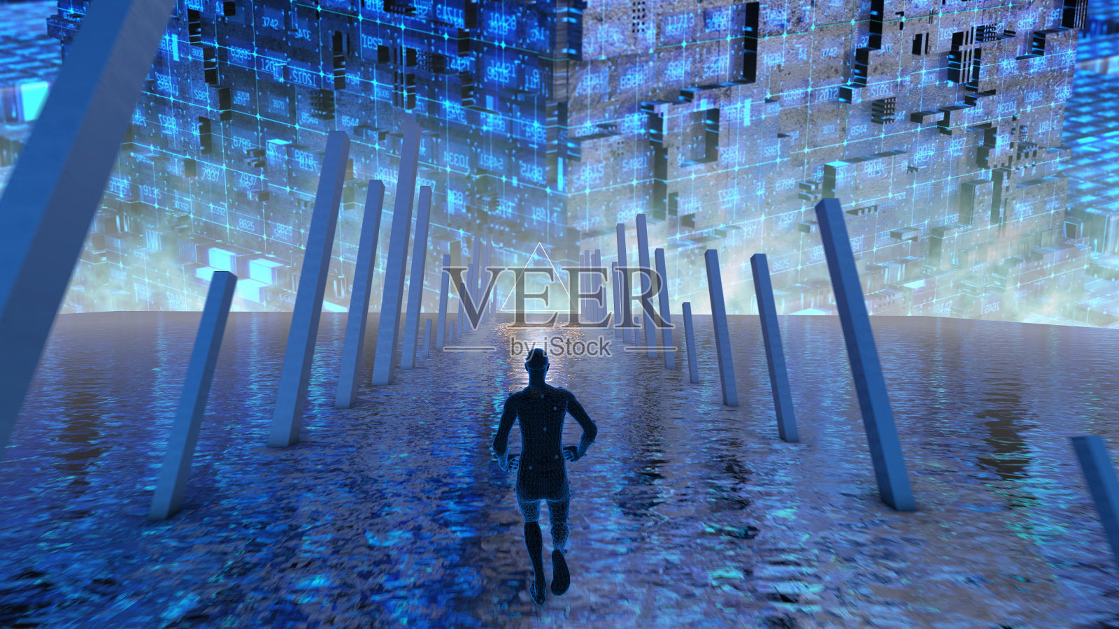 区块链背景照片摄影图片