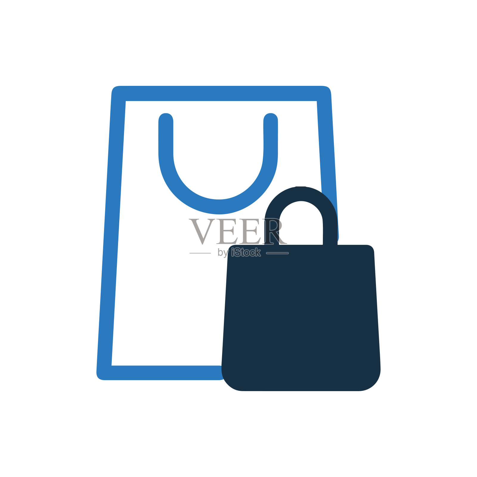 购物袋或袋图标插画图片素材