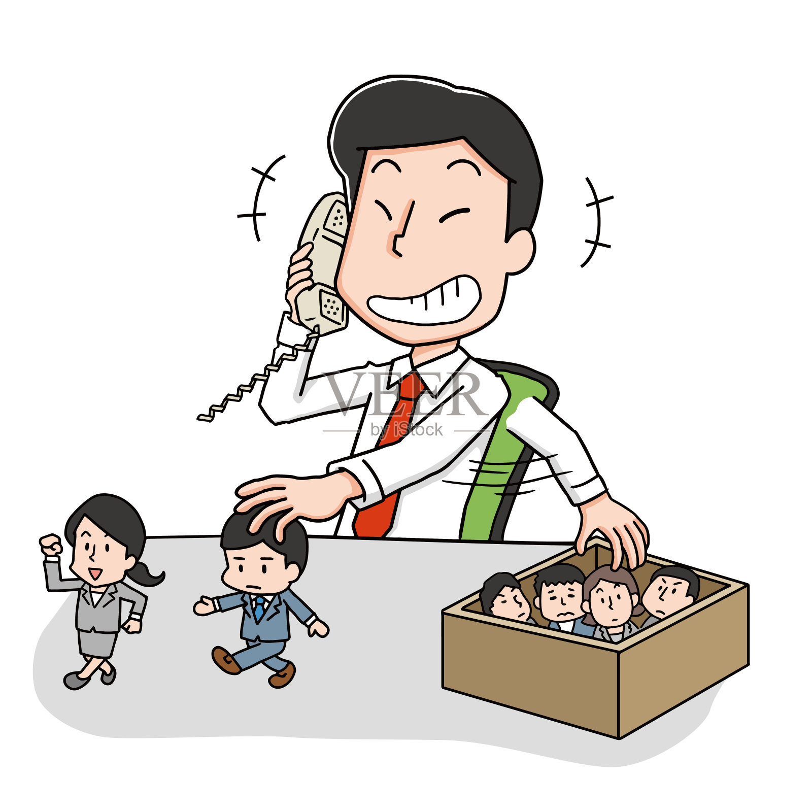 派遣人力资源的人插画图片素材