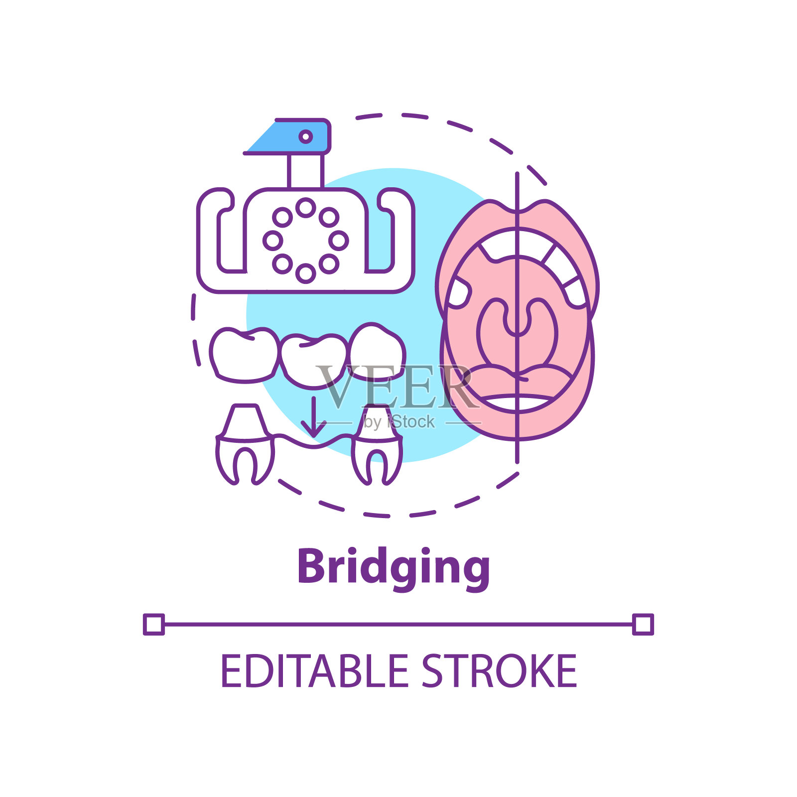 桥接概念图标插画图片素材