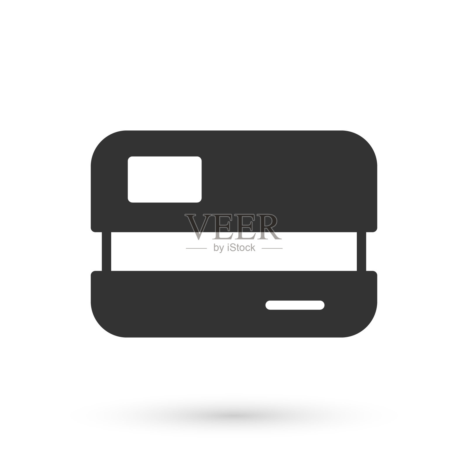 灰色信用卡图标孤立在白色背景上。在线支付。取现。金融业务。购物的迹象。向量插画图片素材