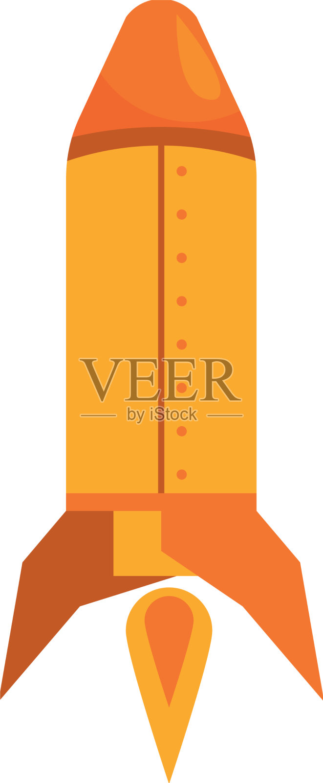 火箭发射器启动插画图片素材