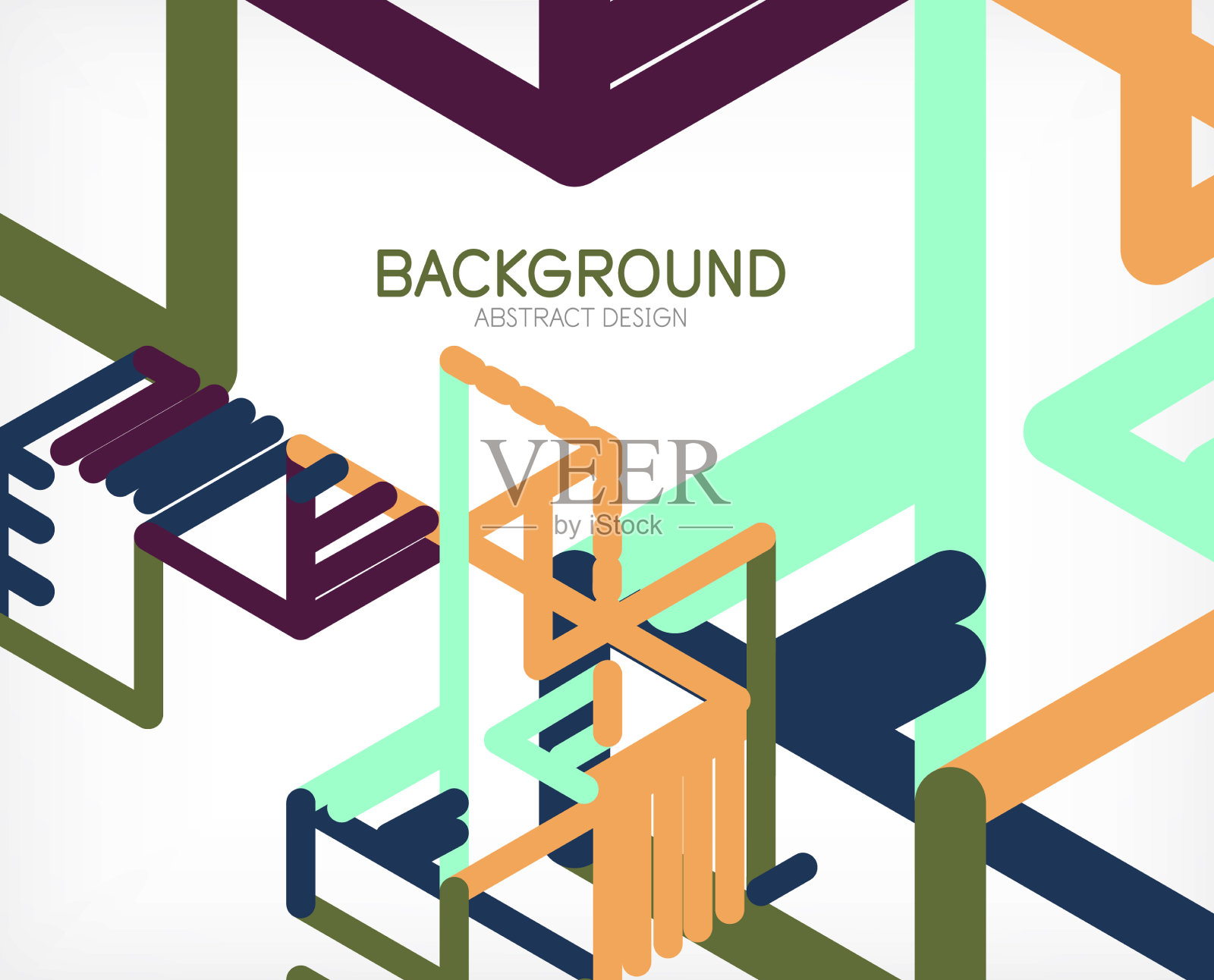 摘要背景色线上的白色插画图片素材