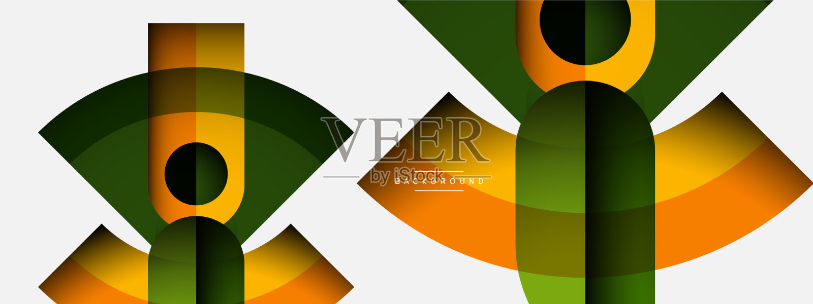 时尚的形状，颜色，最小的设计组成插画图片素材