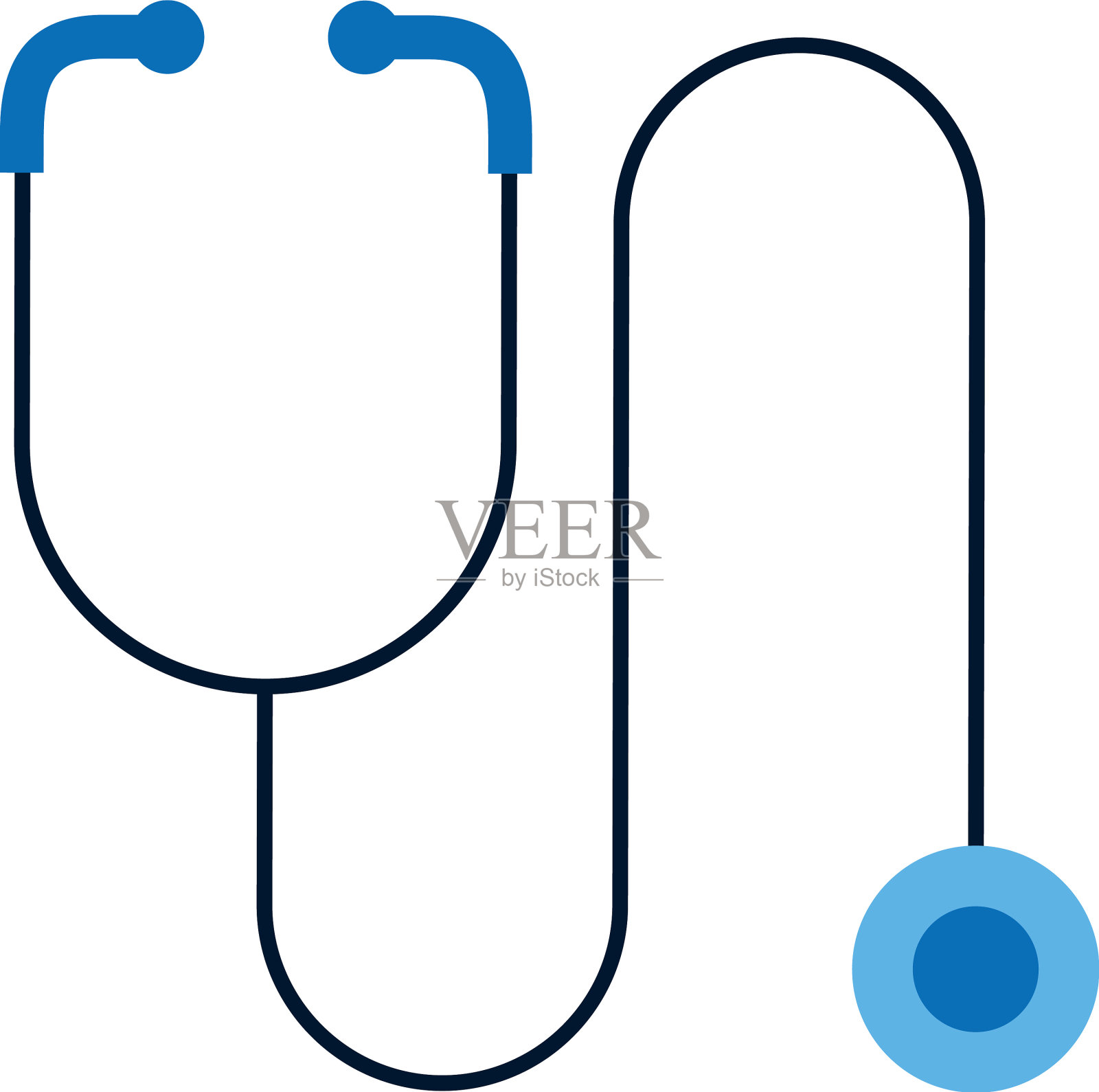 医用听诊器工具插画图片素材