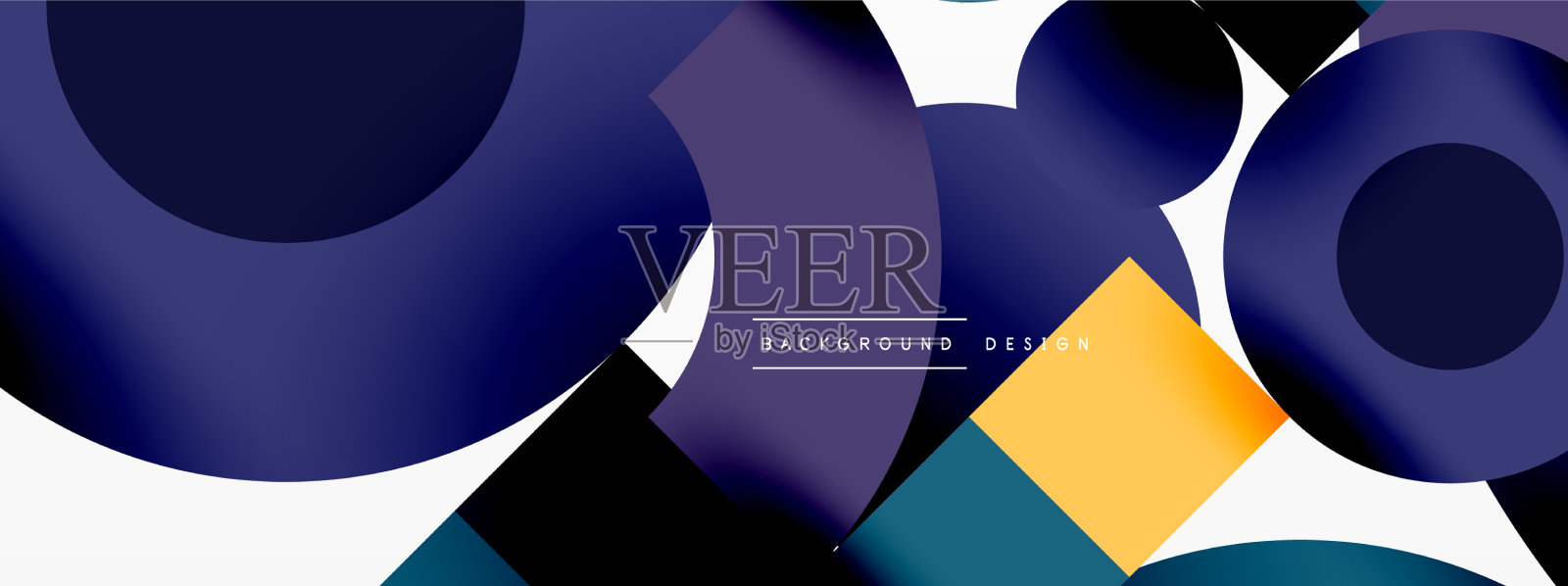 圆形和方形的几何背景圆形插画图片素材