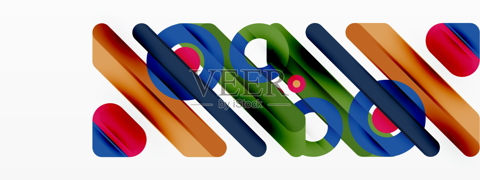 线条几何背景条纹和环插画图片素材