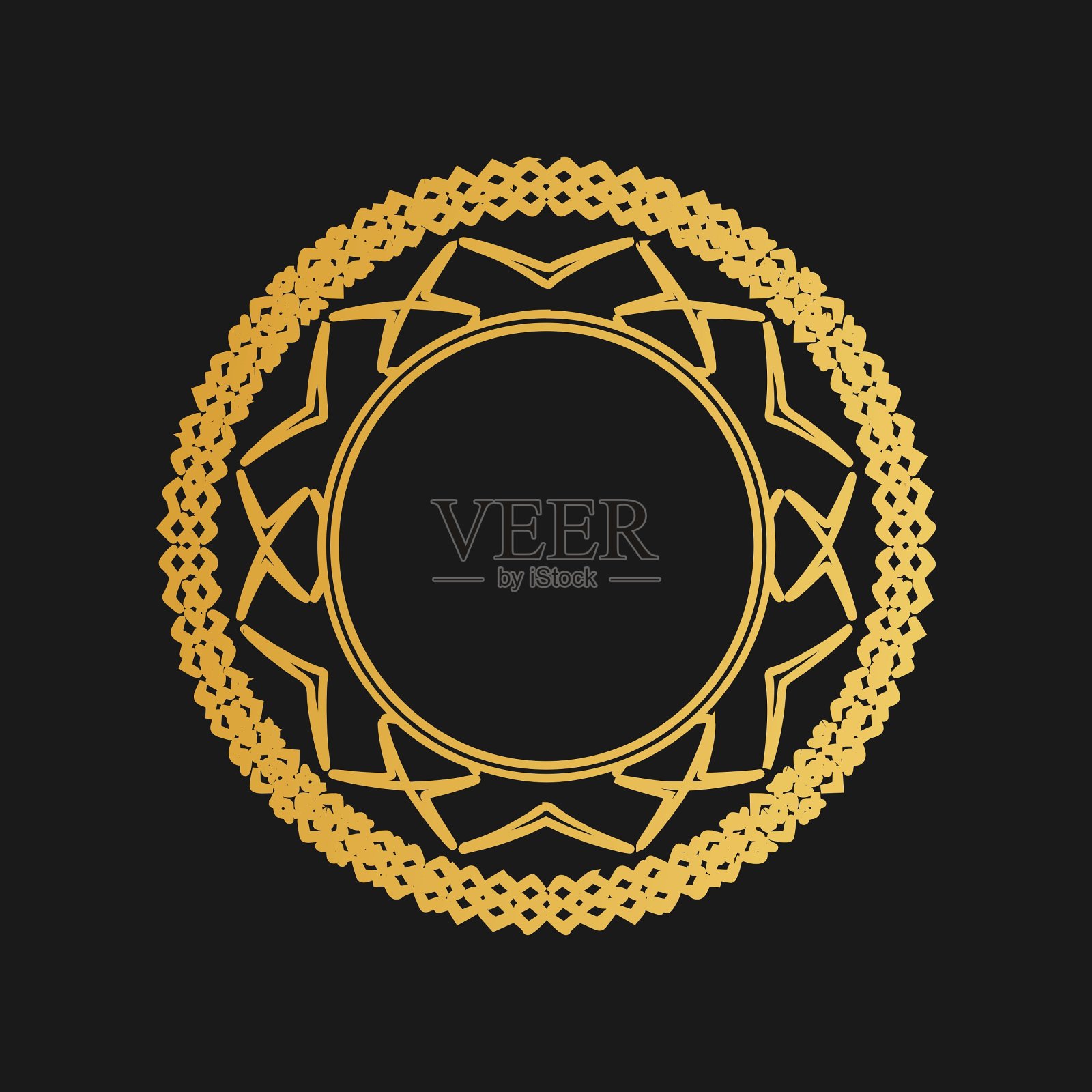 伊斯兰装饰。为文字，婚礼请柬和贺卡设计的华丽元素。插画图片素材