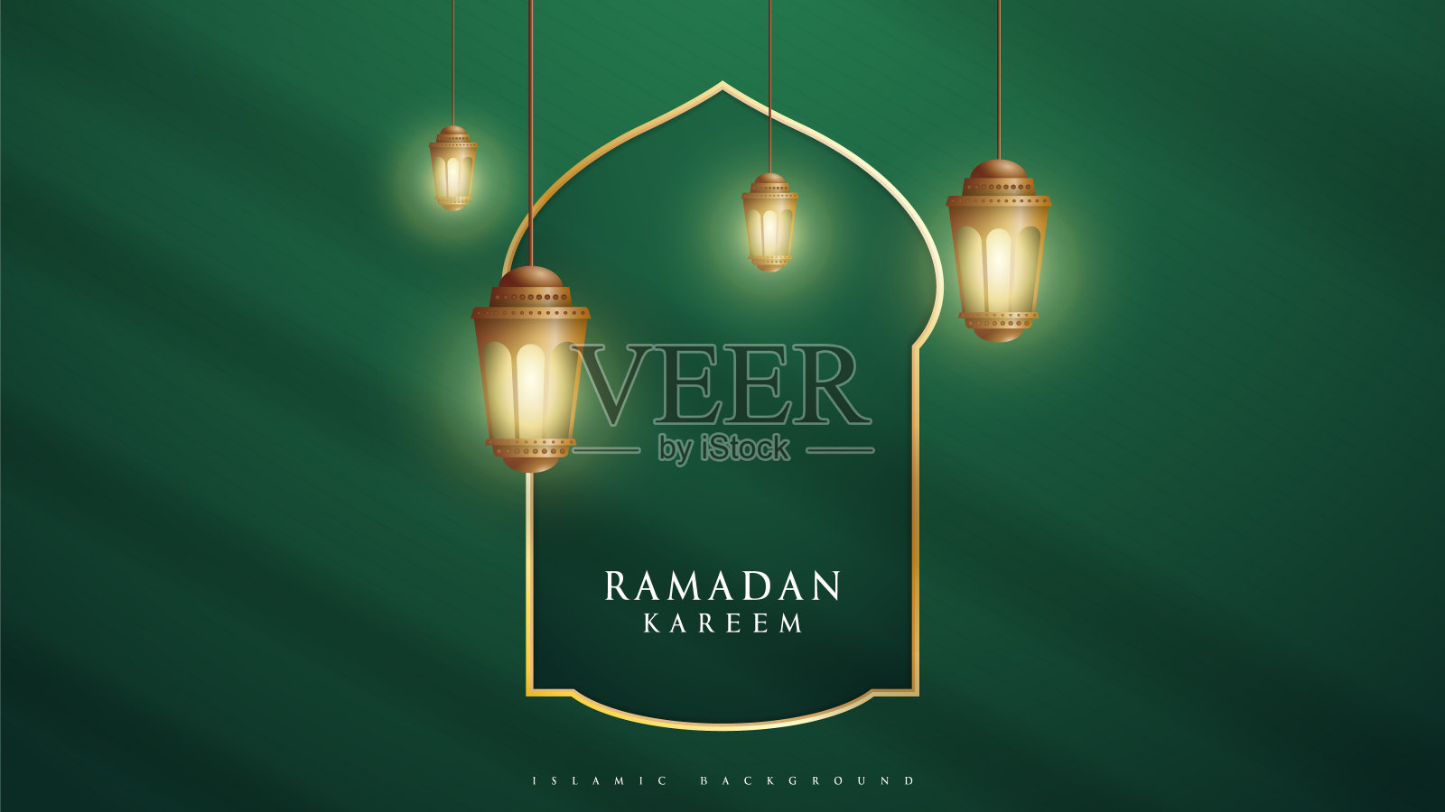 现代伊斯兰斋月卡里姆的背景设计插画图片素材