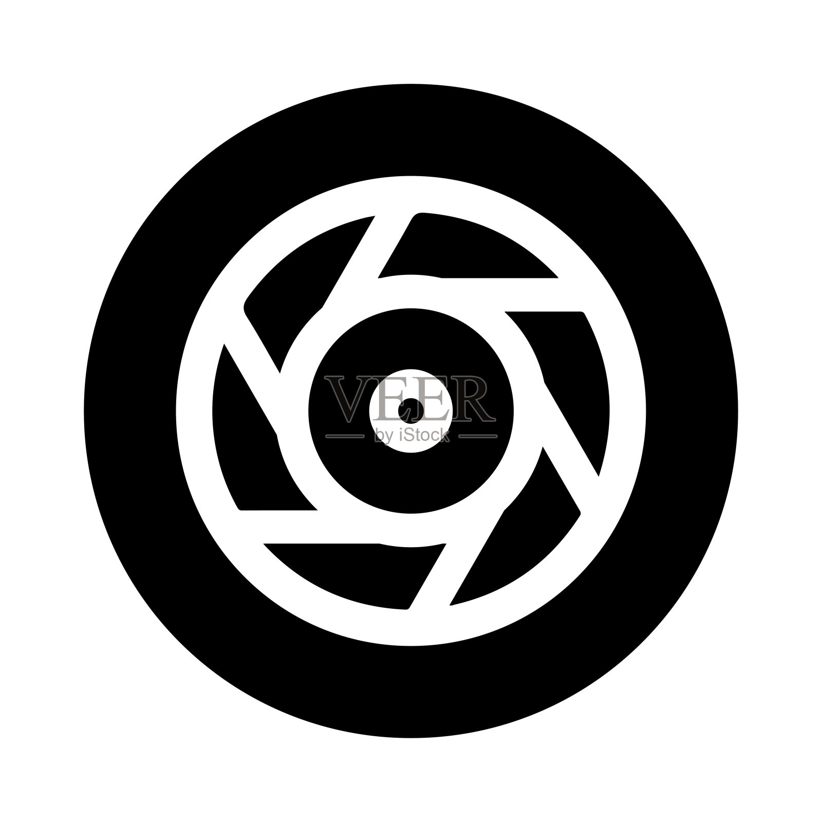 光圈相机或浮标图标插画图片素材