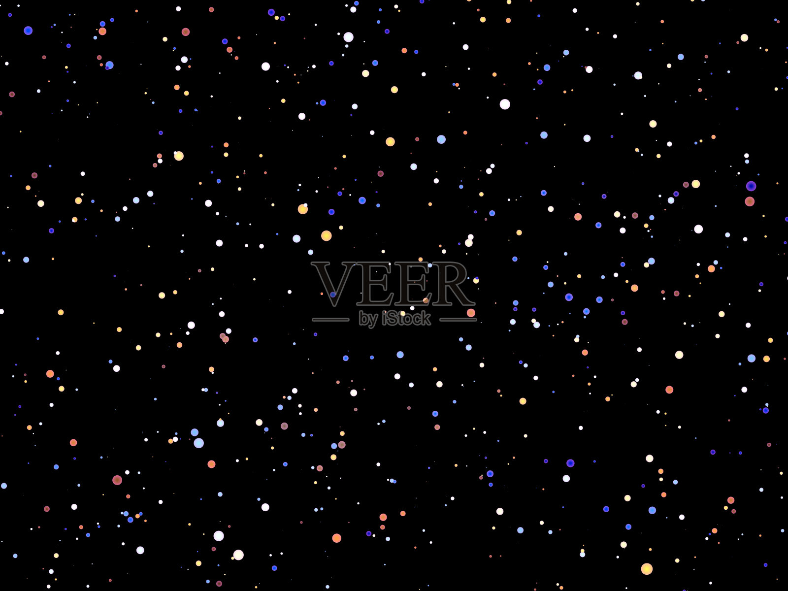 夜空繁星点点，黑暗的空间背景点缀着繁星插画图片素材