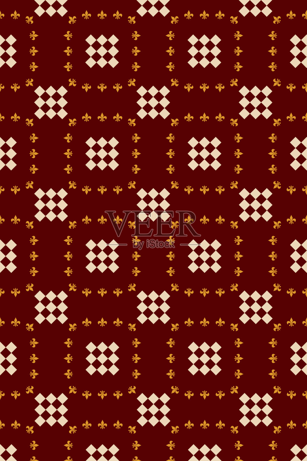 大马士革和几何无缝图案插画图片素材