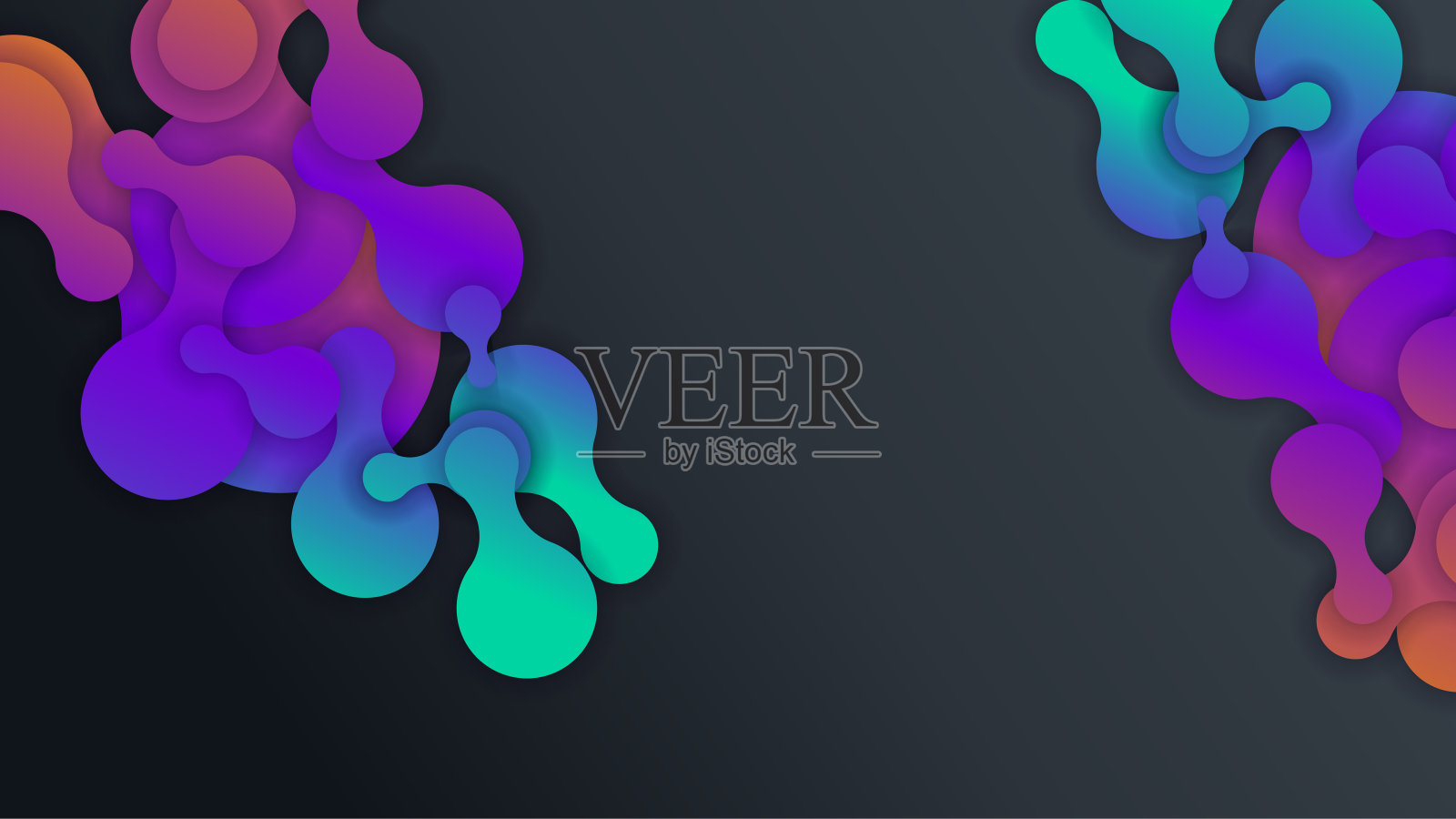 微光渐变绿色紫色彩色抽象设计背景插画图片素材