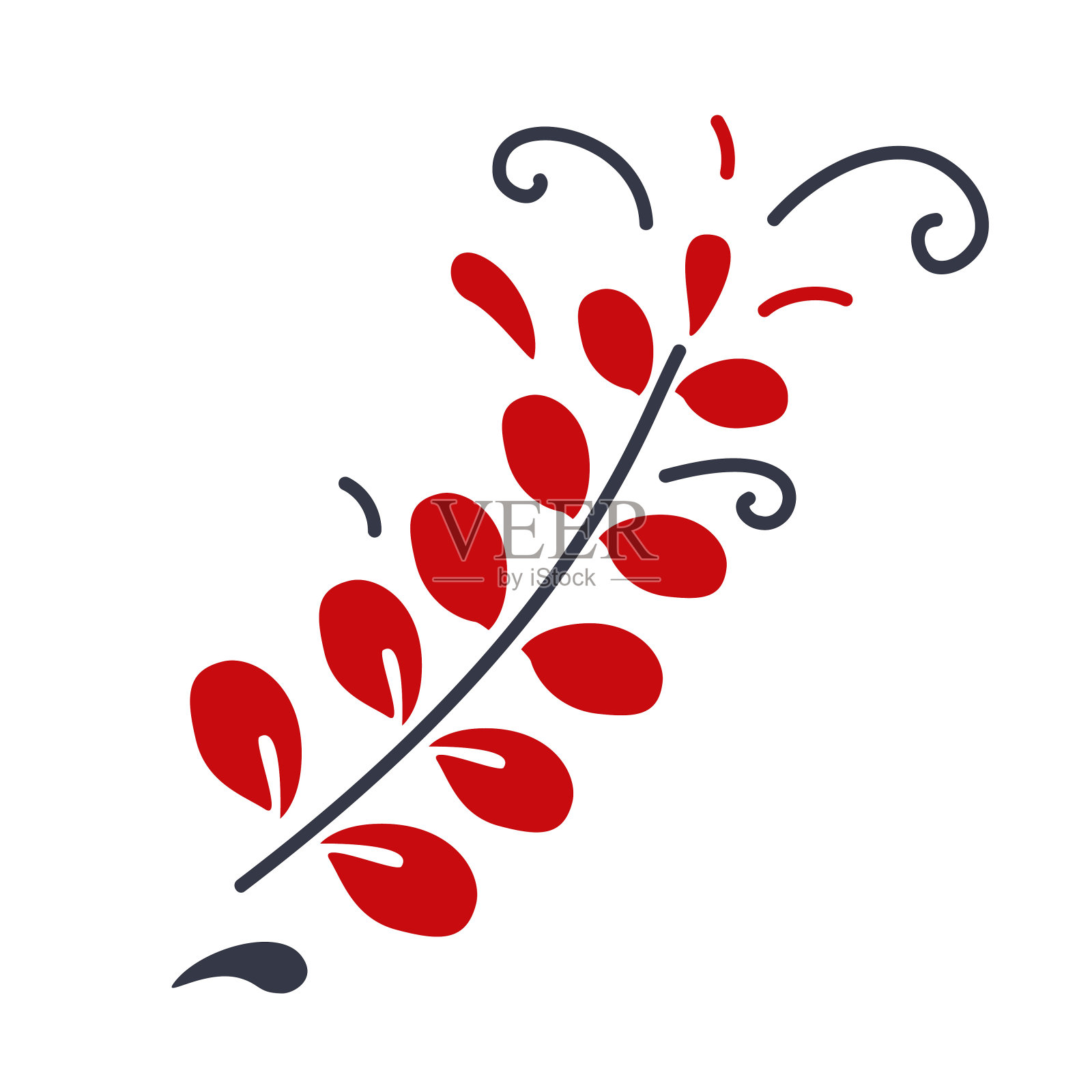 用于绘画对象的植物图案插画图片素材