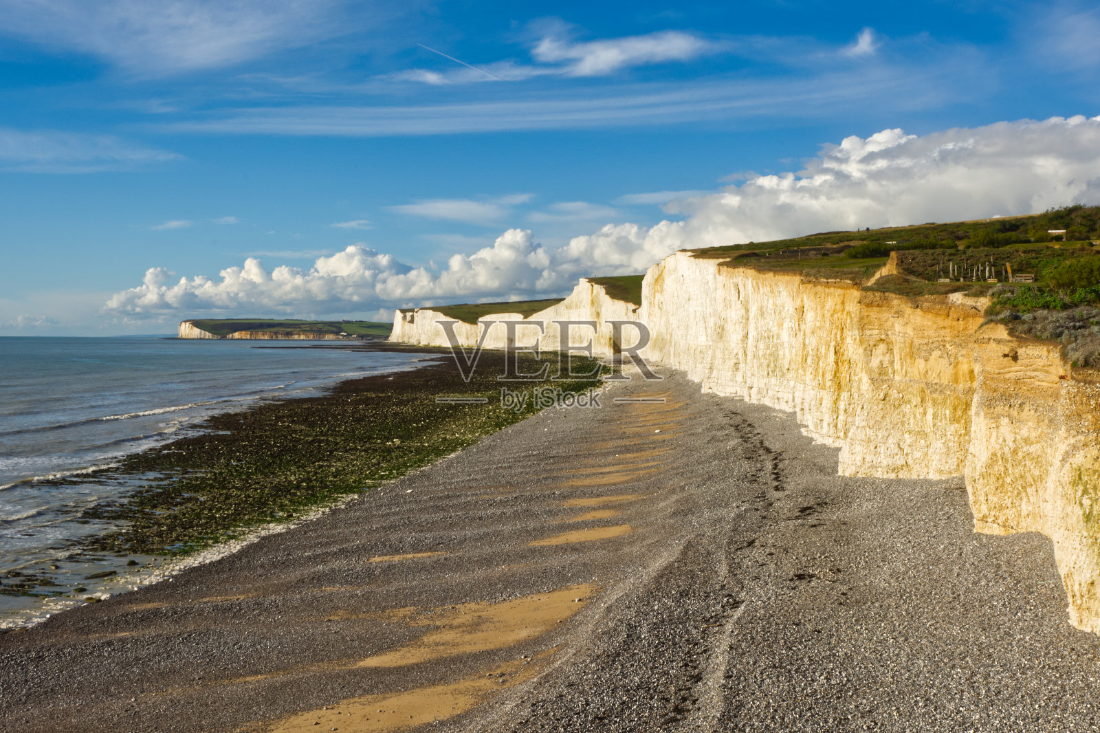 英格兰苏塞克斯郡的七姐妹悬崖照片摄影图片