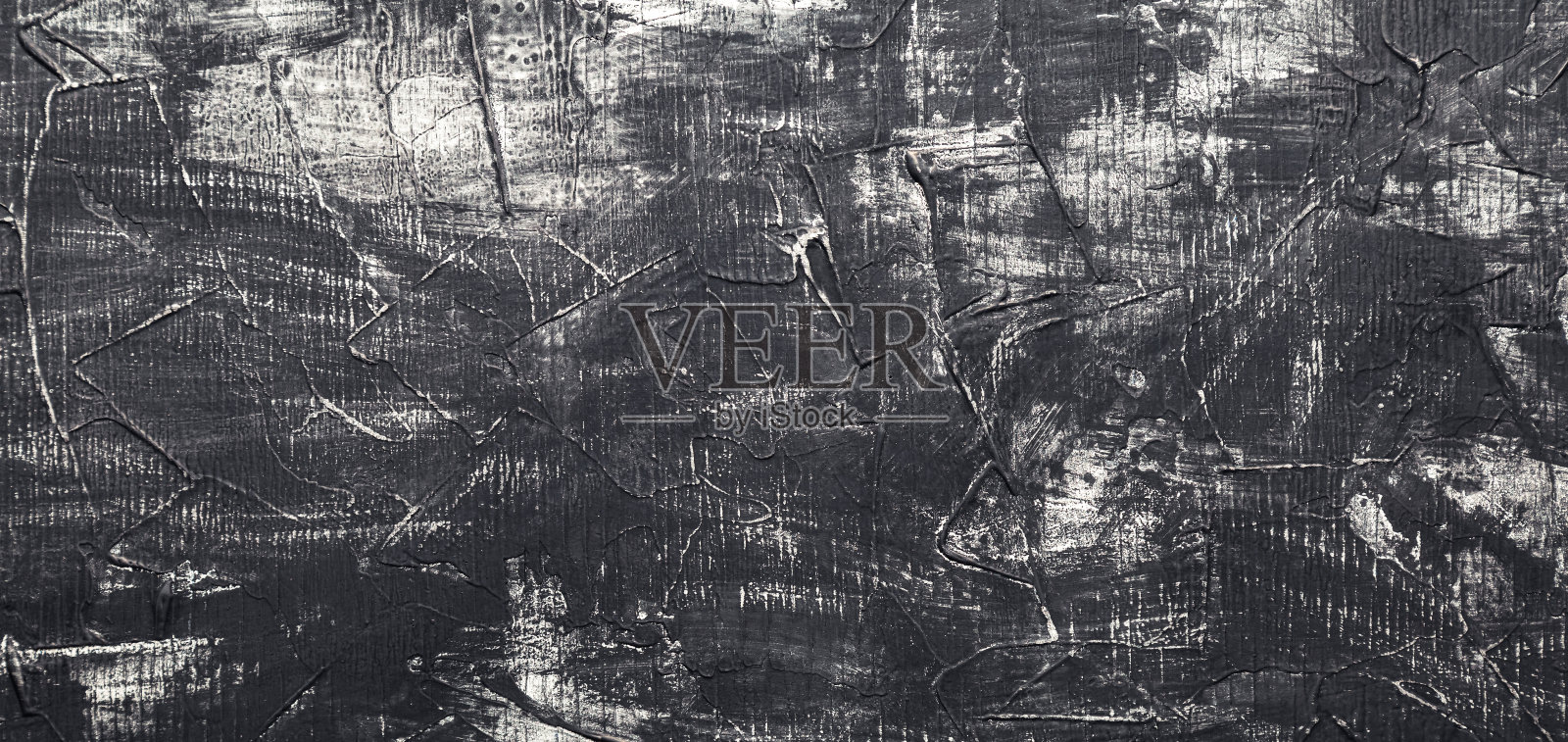 黑色水泥背景与白色磨损。长网络横幅。黑色混凝土墙背景。纹理古老的深色石头背景。古董无烟煤墙纸。旧划痕黑暗grunge石膏纹理。照片摄影图片