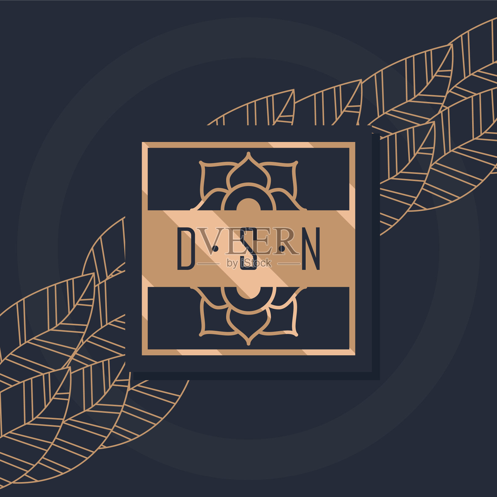 豪华黄金框架插画图片素材