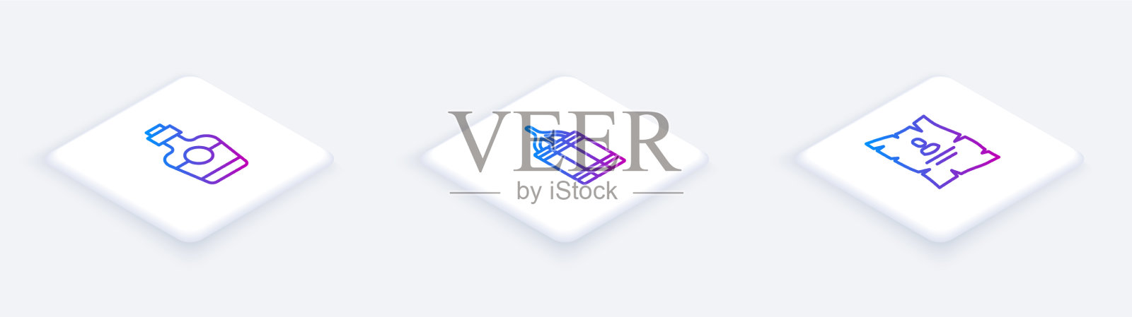 设置等距线龙舌兰瓶炸药炸弹图标素材