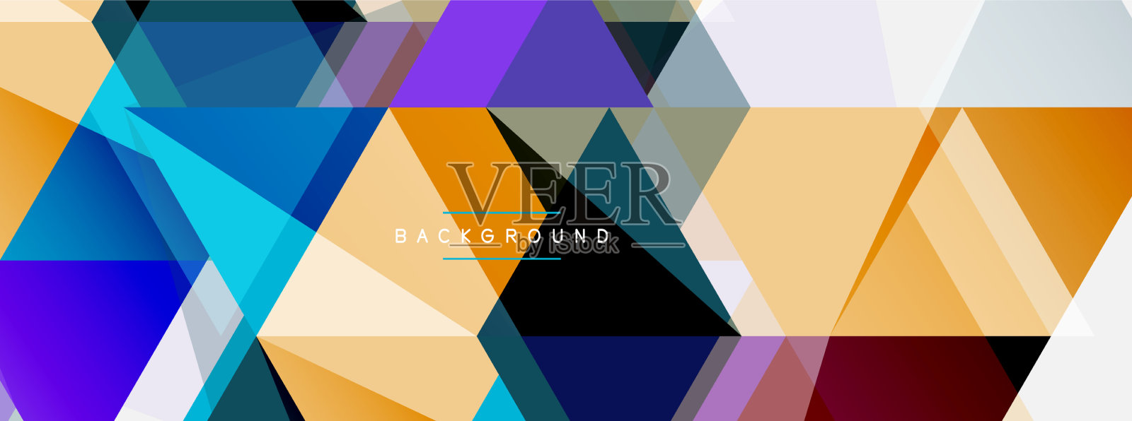 镶嵌三角形几何背景技术或插画图片素材
