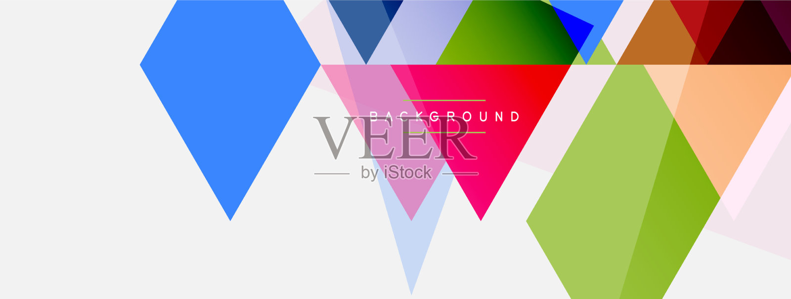 彩色三角形构成几何抽象插画图片素材