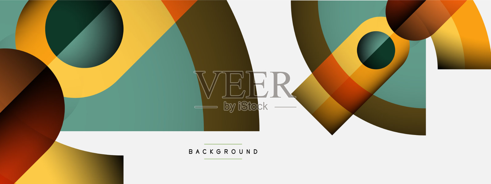 时尚的形状，颜色，最小的设计组成插画图片素材