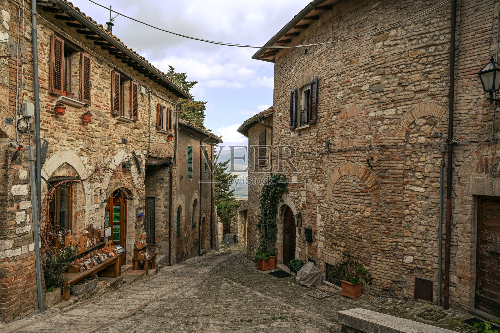 蒙特法尔科，意大利的村庄照片摄影图片