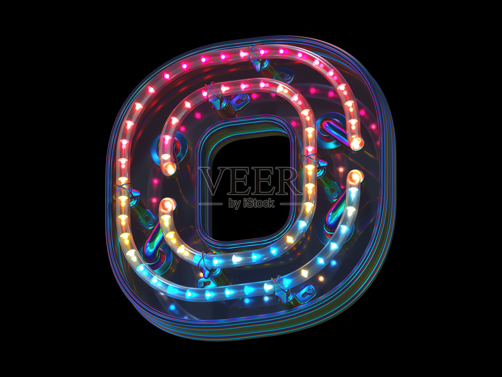 彩色字体。字母O照片摄影图片