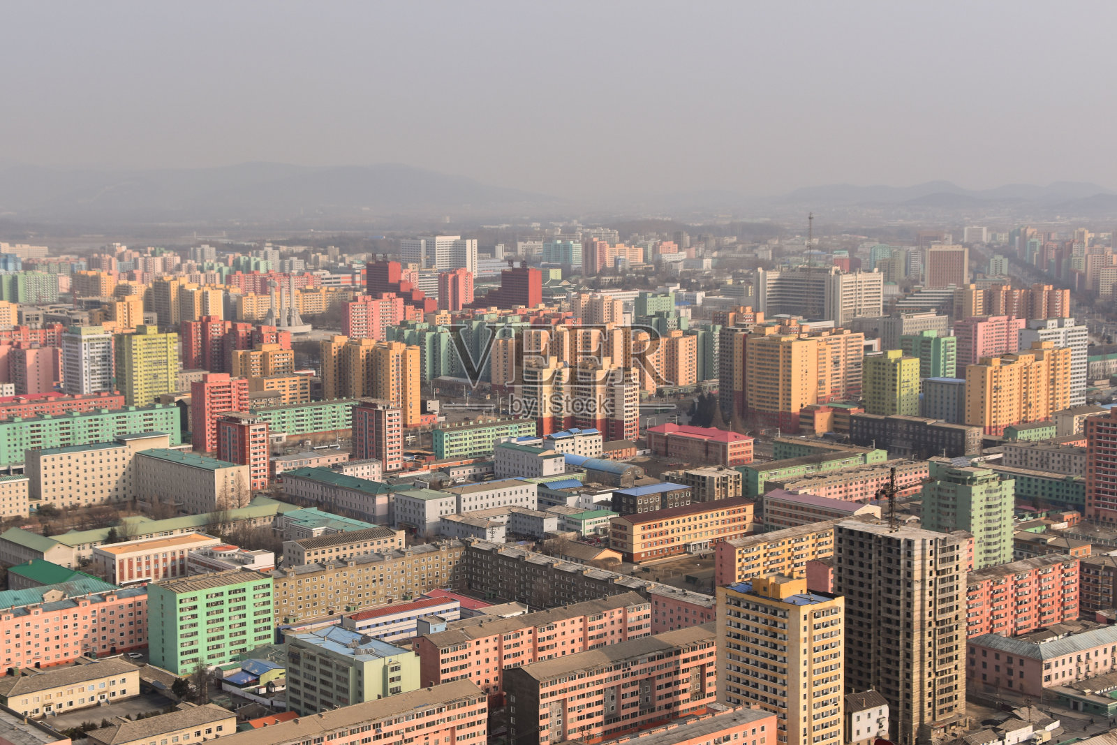 五颜六色的平壤建筑照片摄影图片