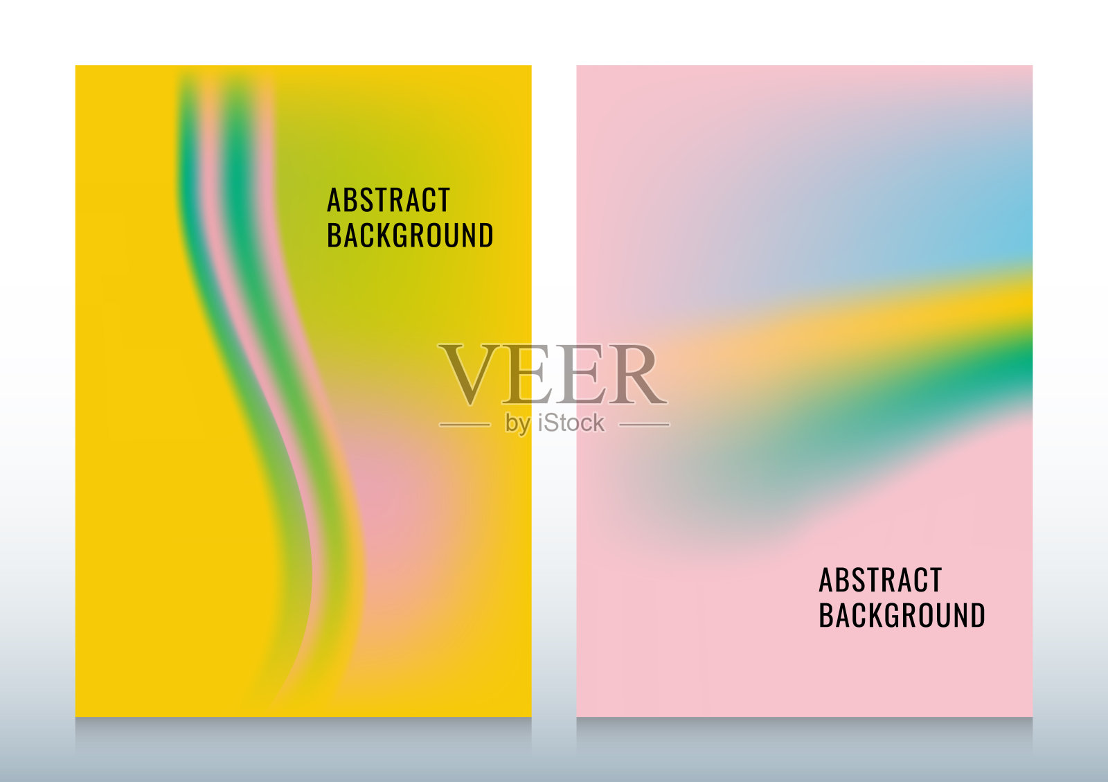 摘要彩色流体液体模板上黄色和粉红色的背景。插画图片素材