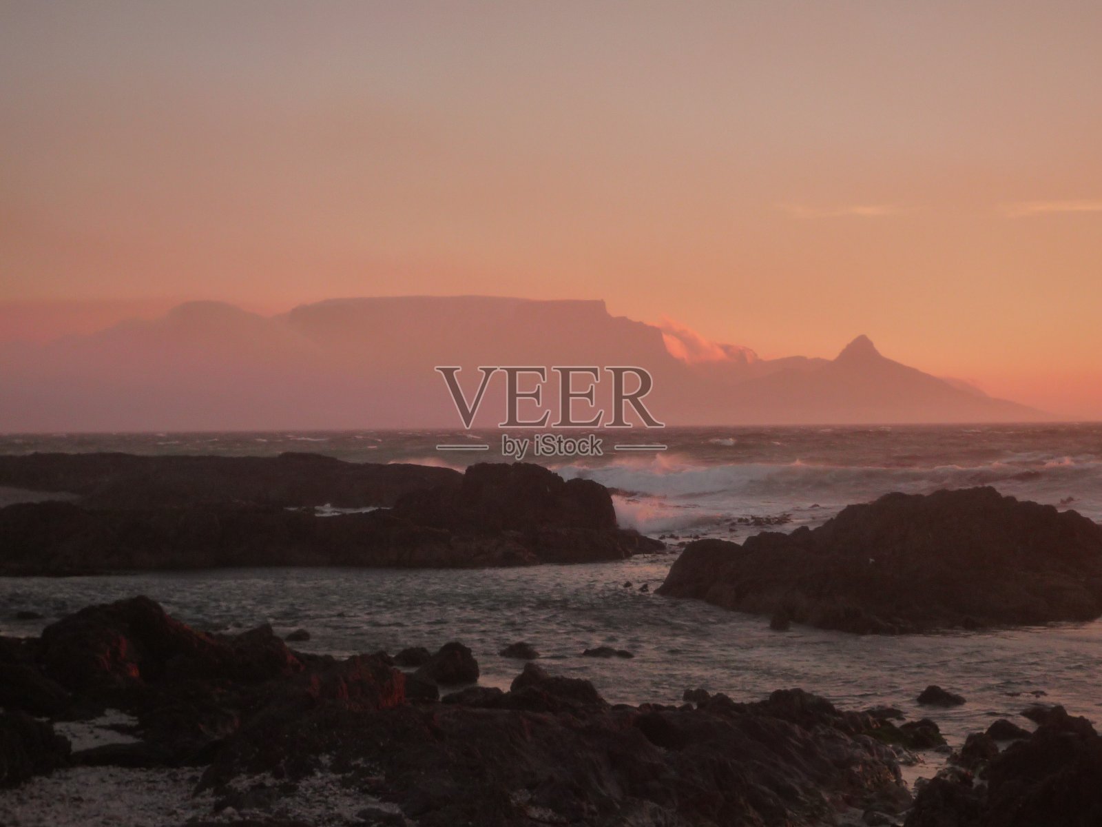 远处开普敦的景色照片摄影图片