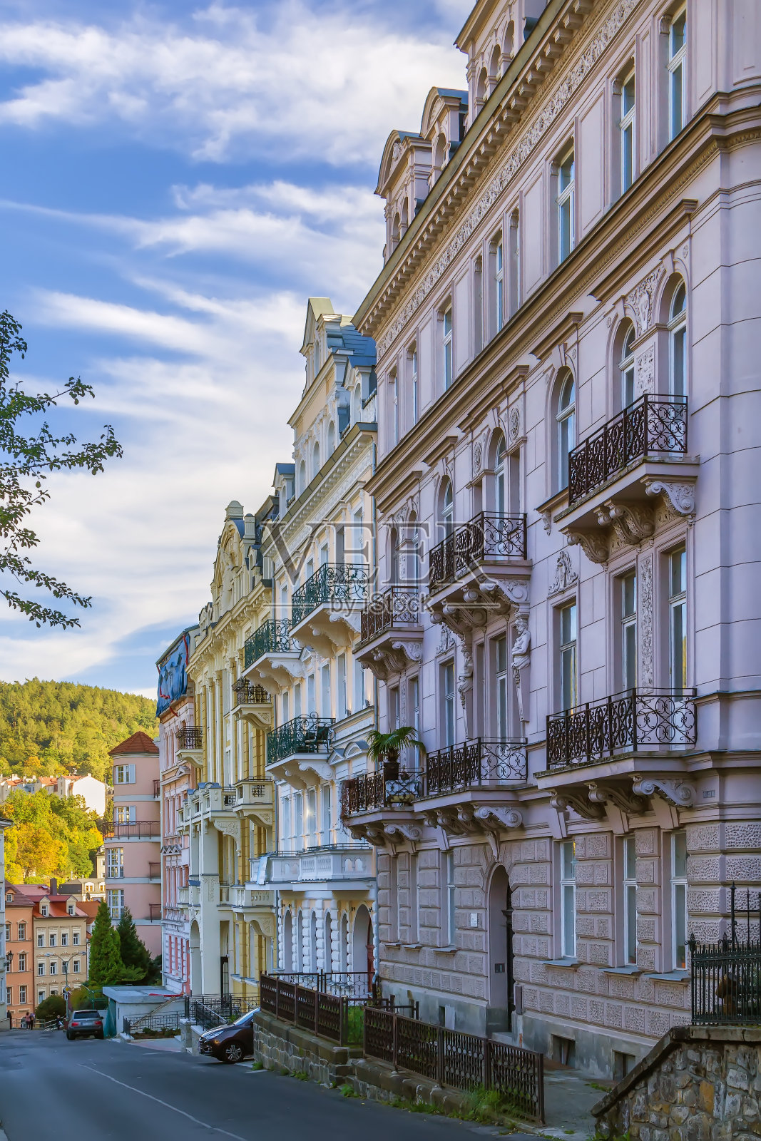 捷克卡罗维发利大街照片摄影图片