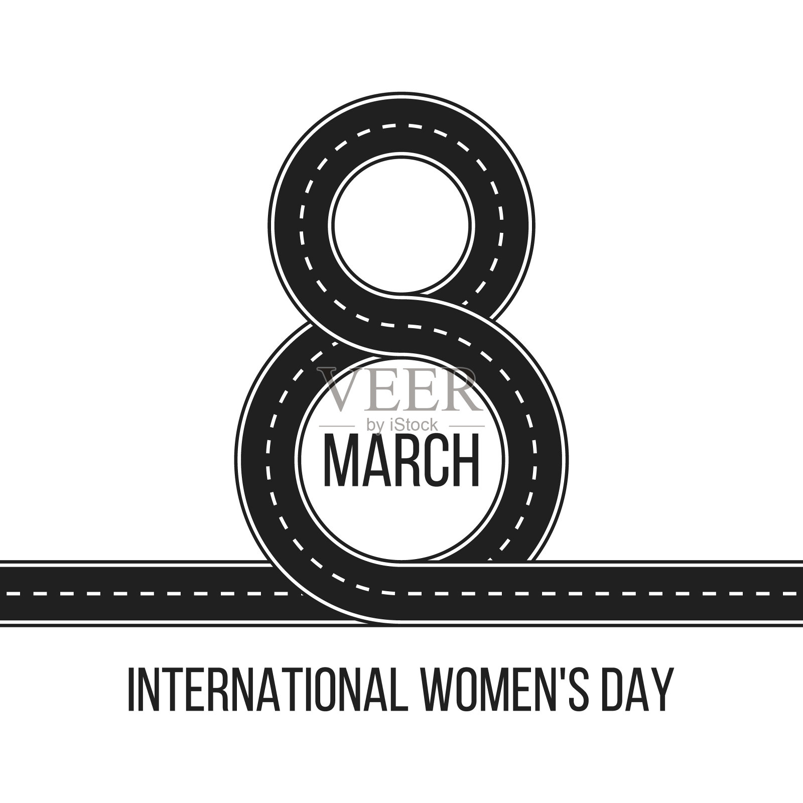 3月8日国际妇女节，矢量贺卡或社交媒体帖子模板插画图片素材