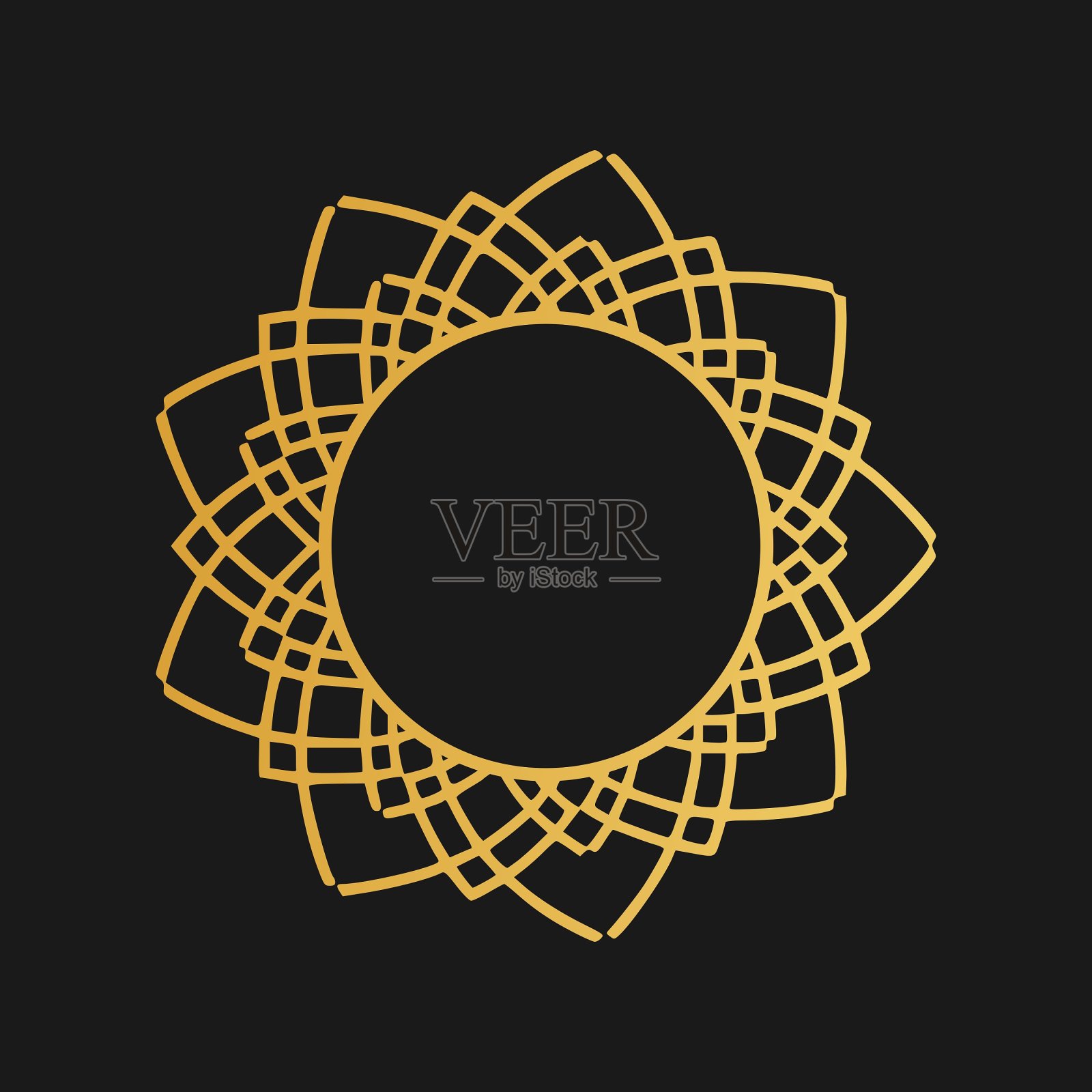 伊斯兰装饰。华丽的元素设计的地方，文字，婚礼请柬，贺卡。插画图片素材