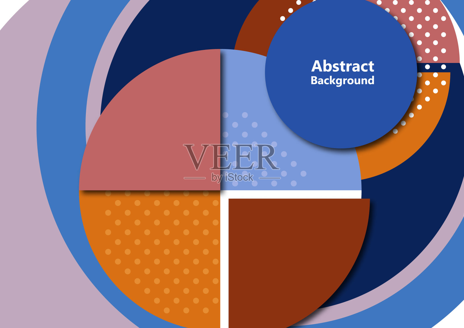 明亮的彩色切割圆的部分。现代抽象背景。设计业务演示，传单，海报和邀请函的布局。向量设计模板素材