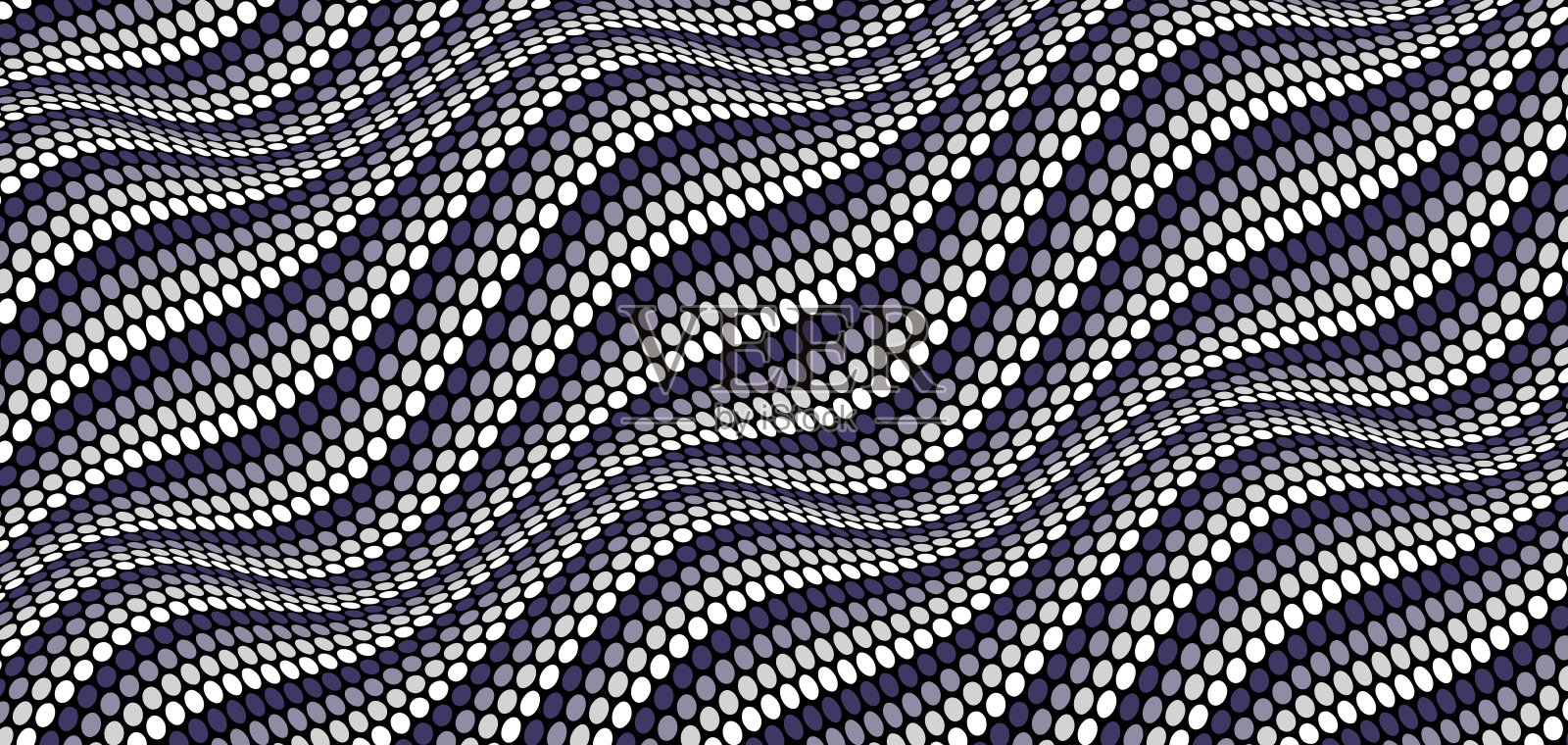 波状点背景与光学错觉。抽象的圆点图案。3 d矢量插图。插画图片素材