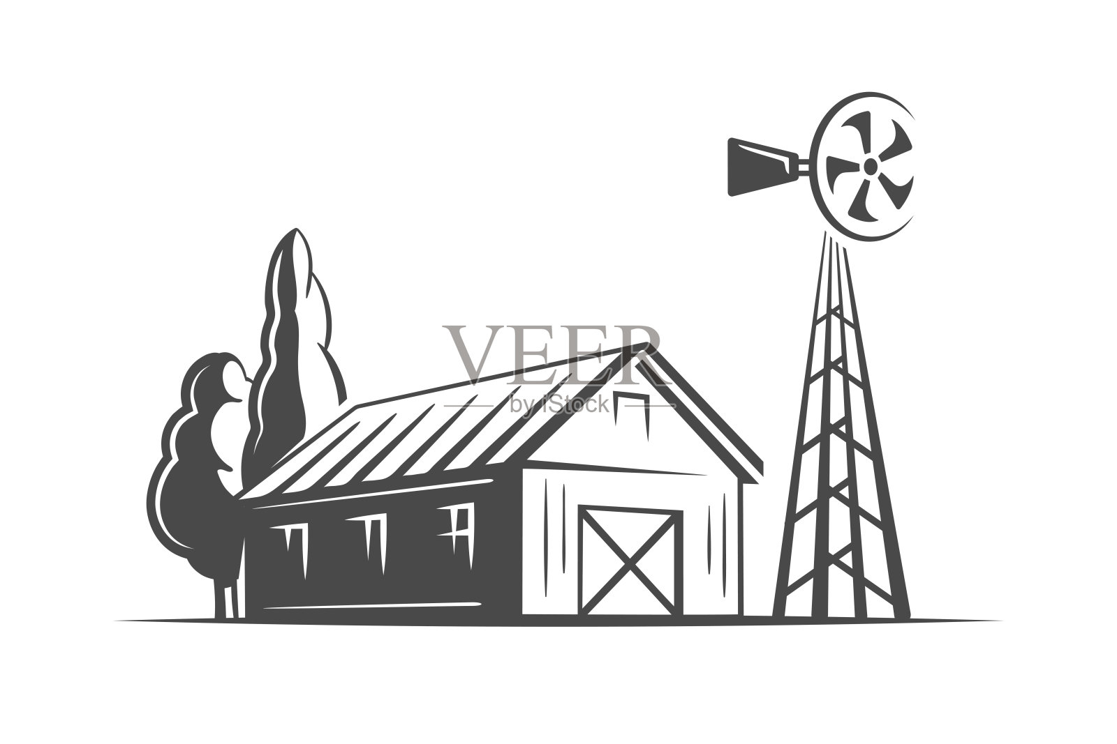 景观和乡村农场插画图片素材