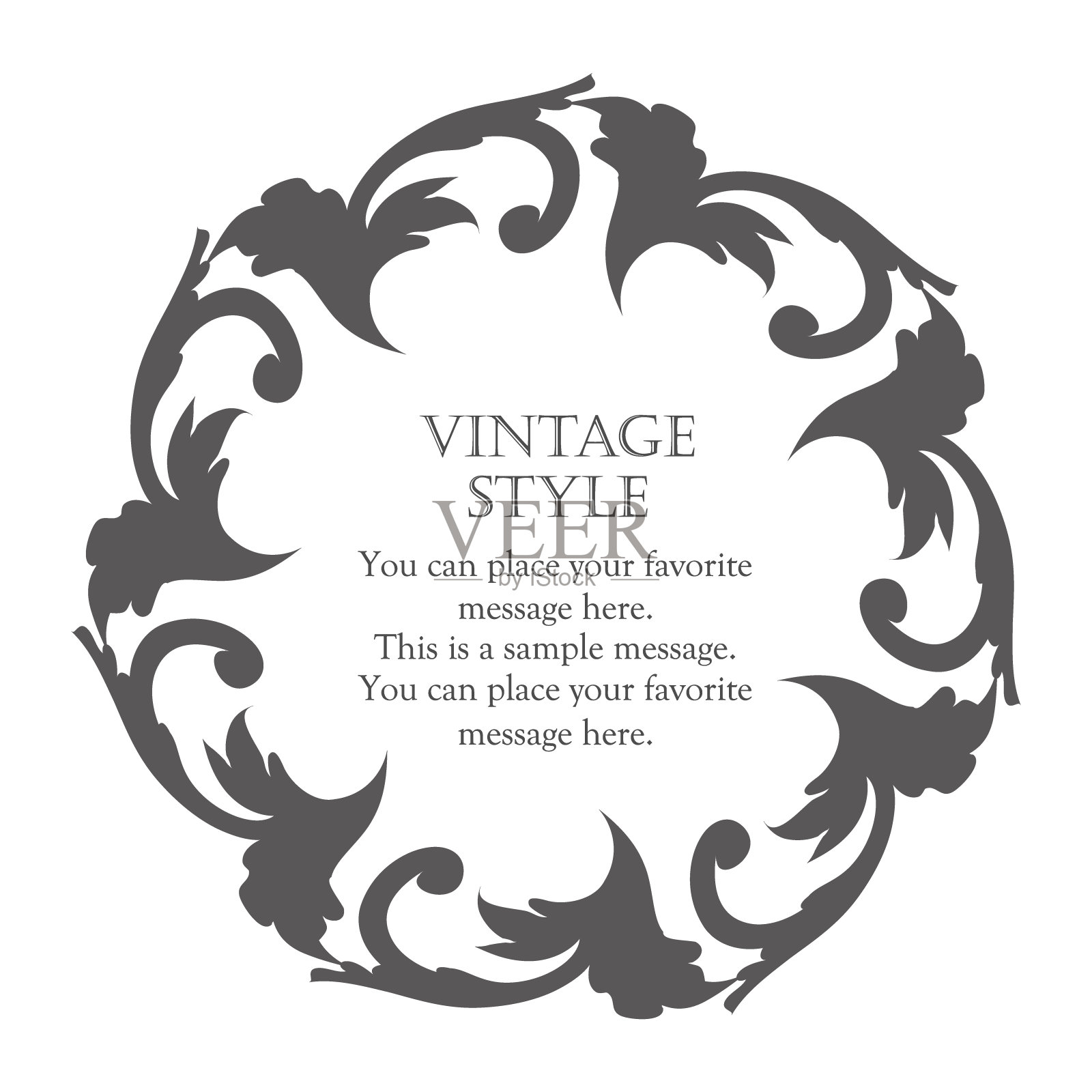 框架设计与一个古老的形象。可用于装饰的设计元素插画图片素材