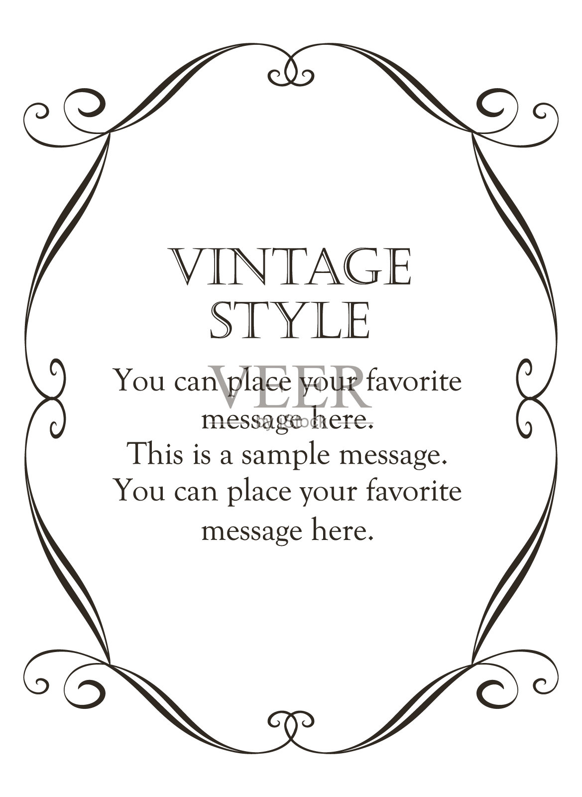 框架设计与一个古老的形象。可用于装饰的设计元素插画图片素材