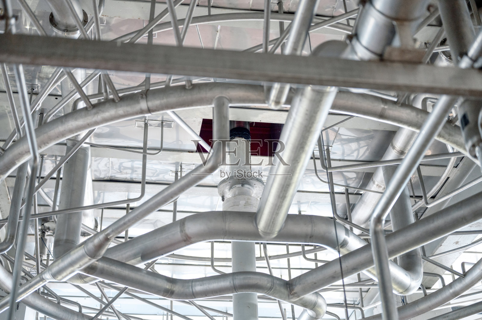 大量不锈钢管道照片摄影图片