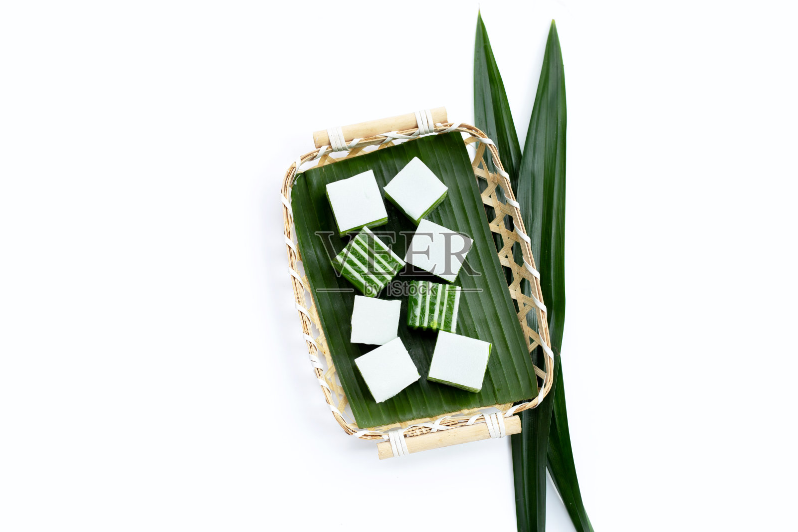 椰奶果冻，泰国甜点照片摄影图片