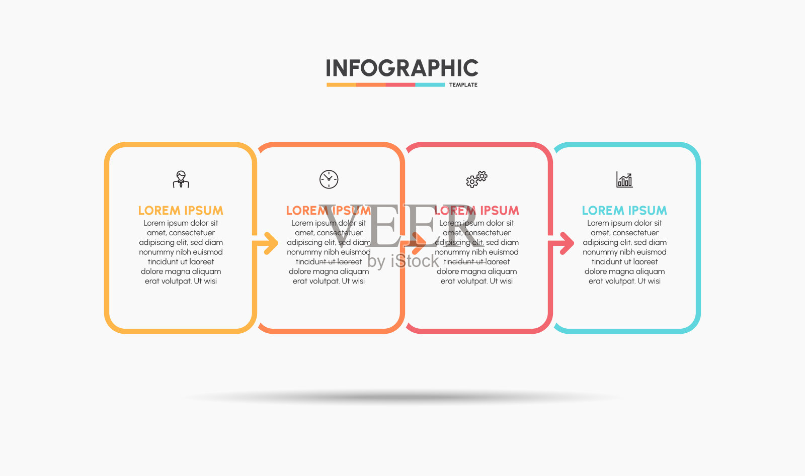 为抽象背景模板设计的业务信息图表时间表图标插画图片素材