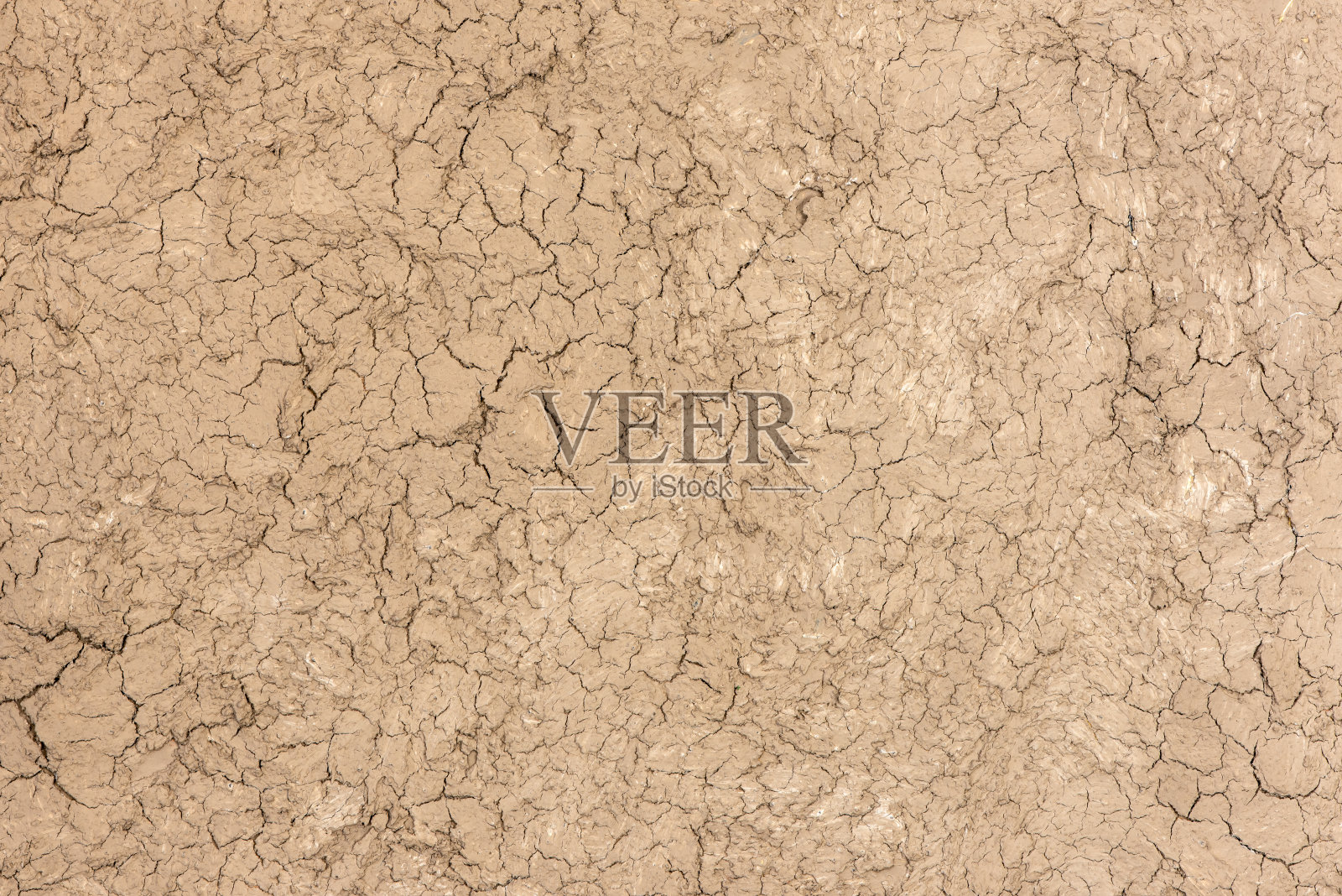 龟裂的浅棕色黏土底色照片摄影图片
