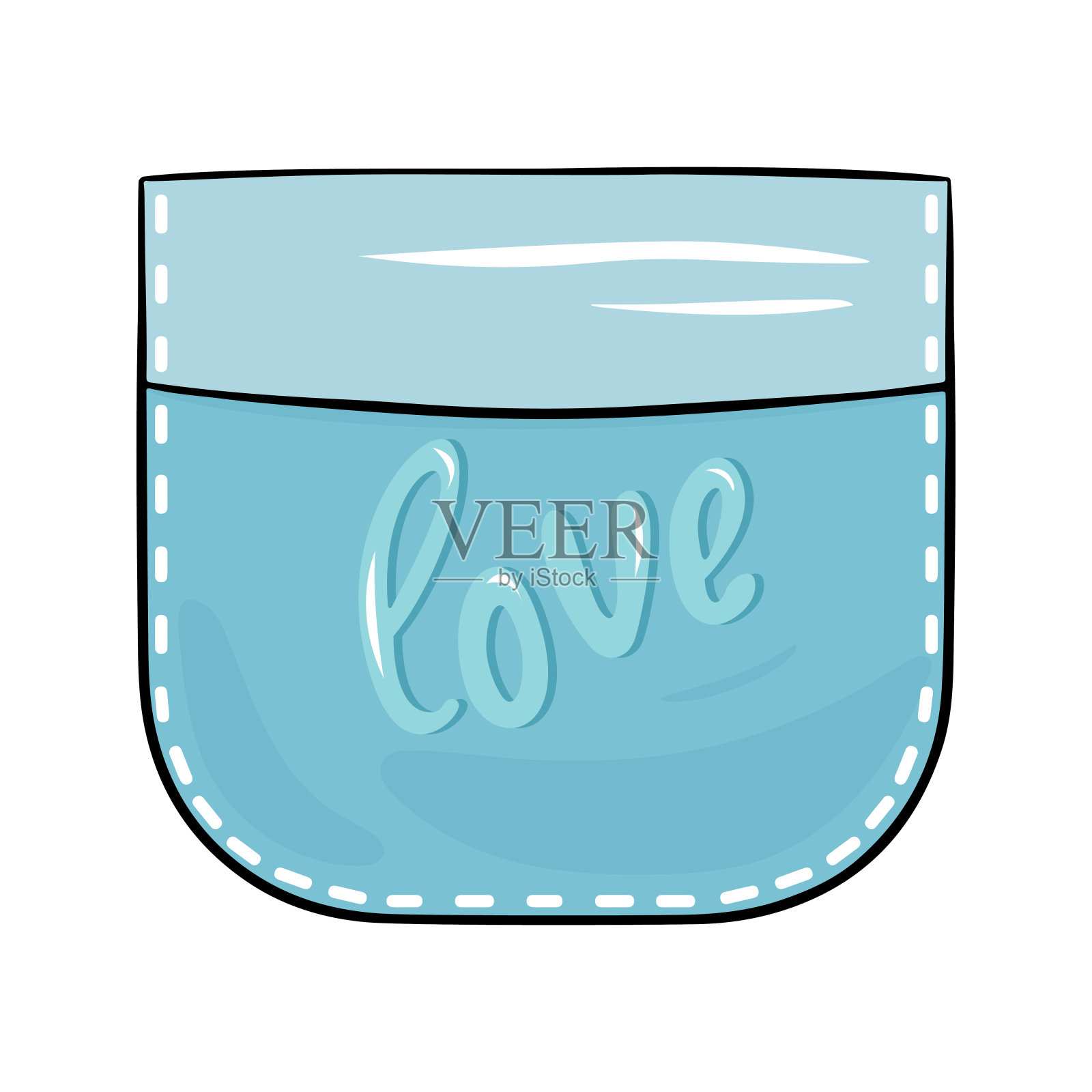 贴衣服口袋。设计元素图片