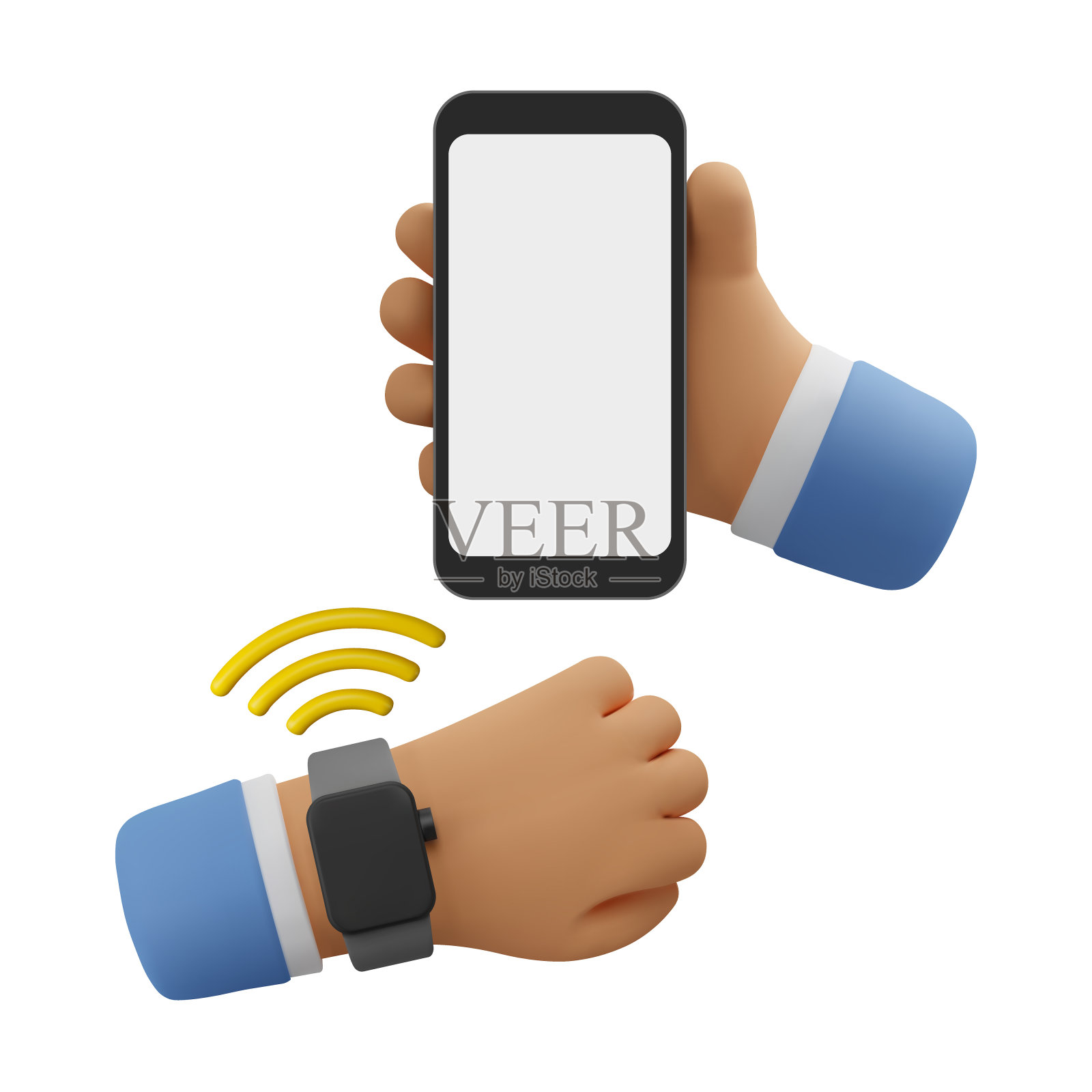 智能手表支付图标插画图片素材