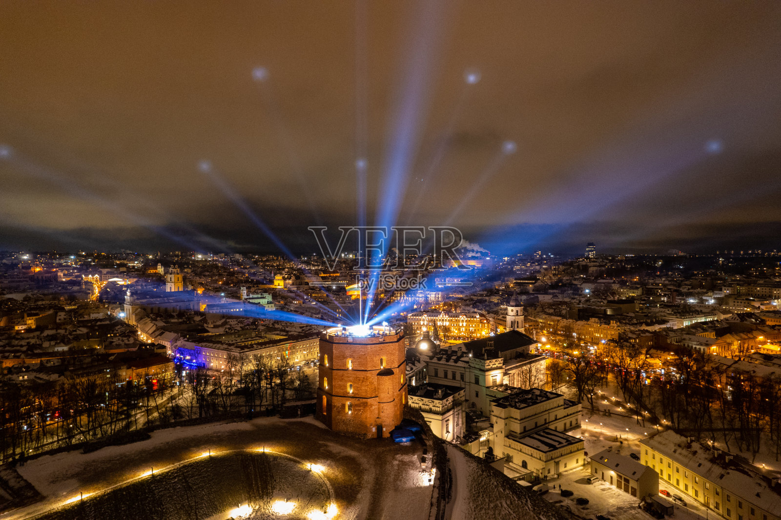 立陶宛维尔纽斯古城全景照片摄影图片