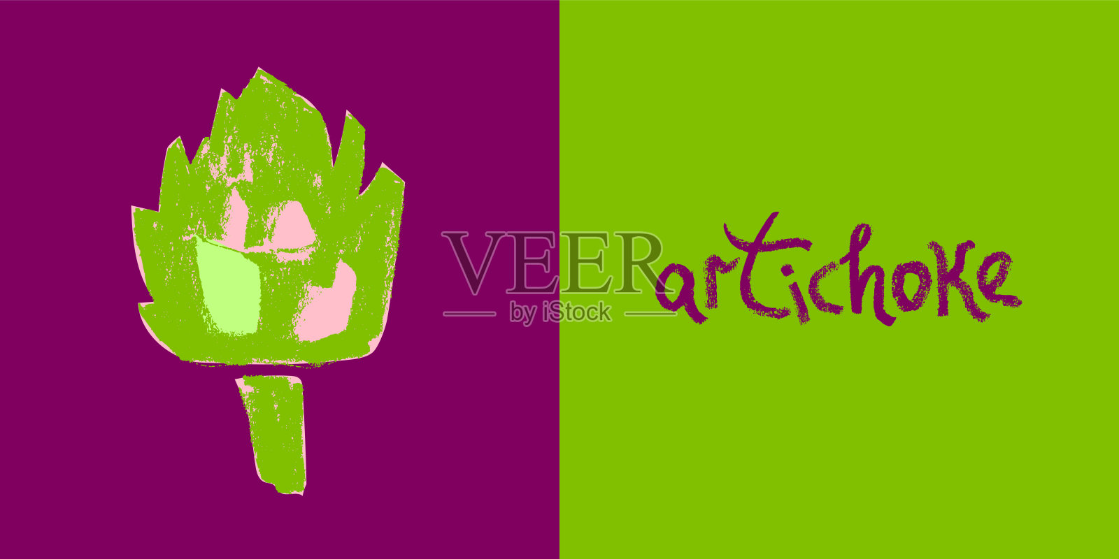 向量蓟的象征。手绘地球仪洋蓟图标，洋蓟插图。插画图片素材