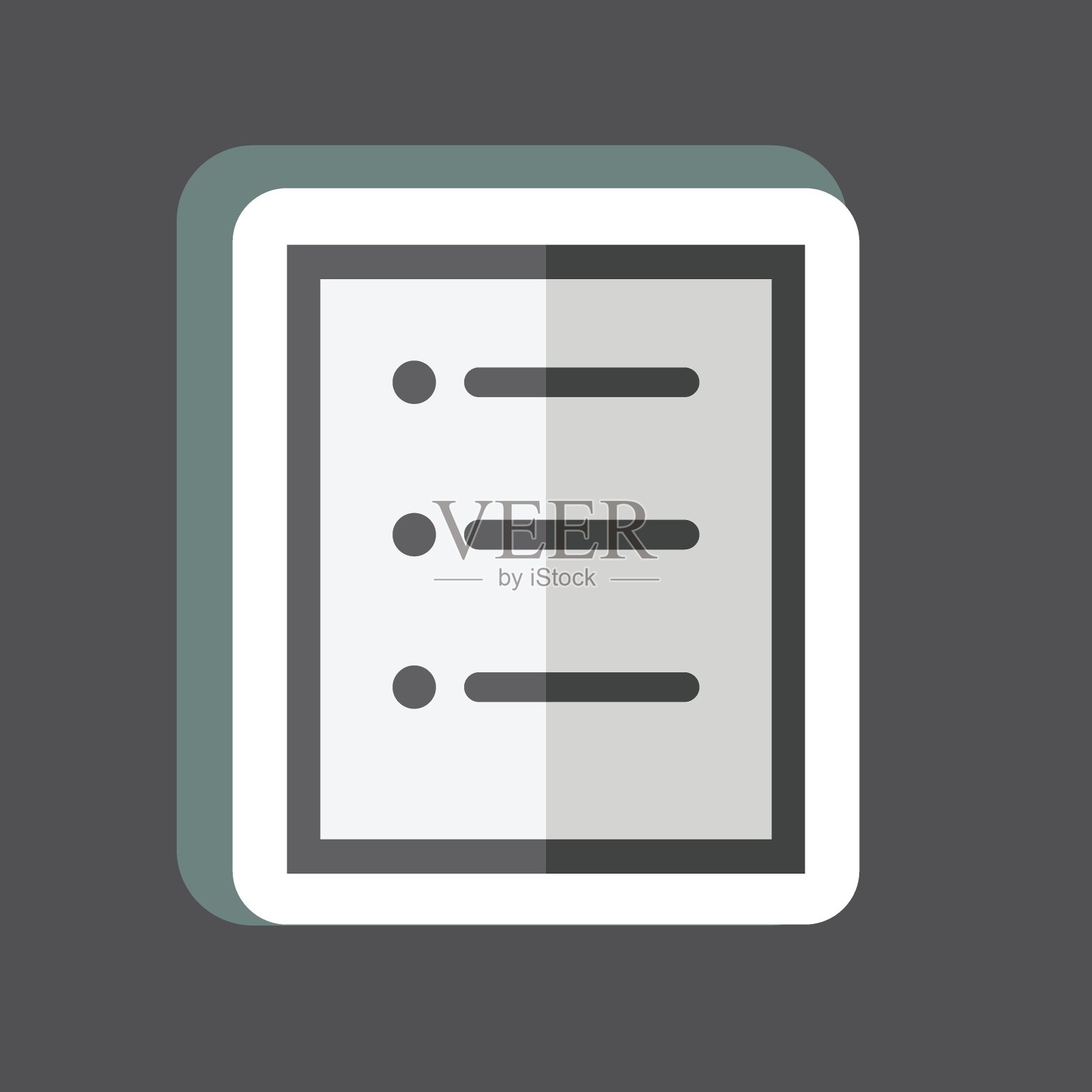 菜单贴纸在时尚孤立的黑色背景插画图片素材