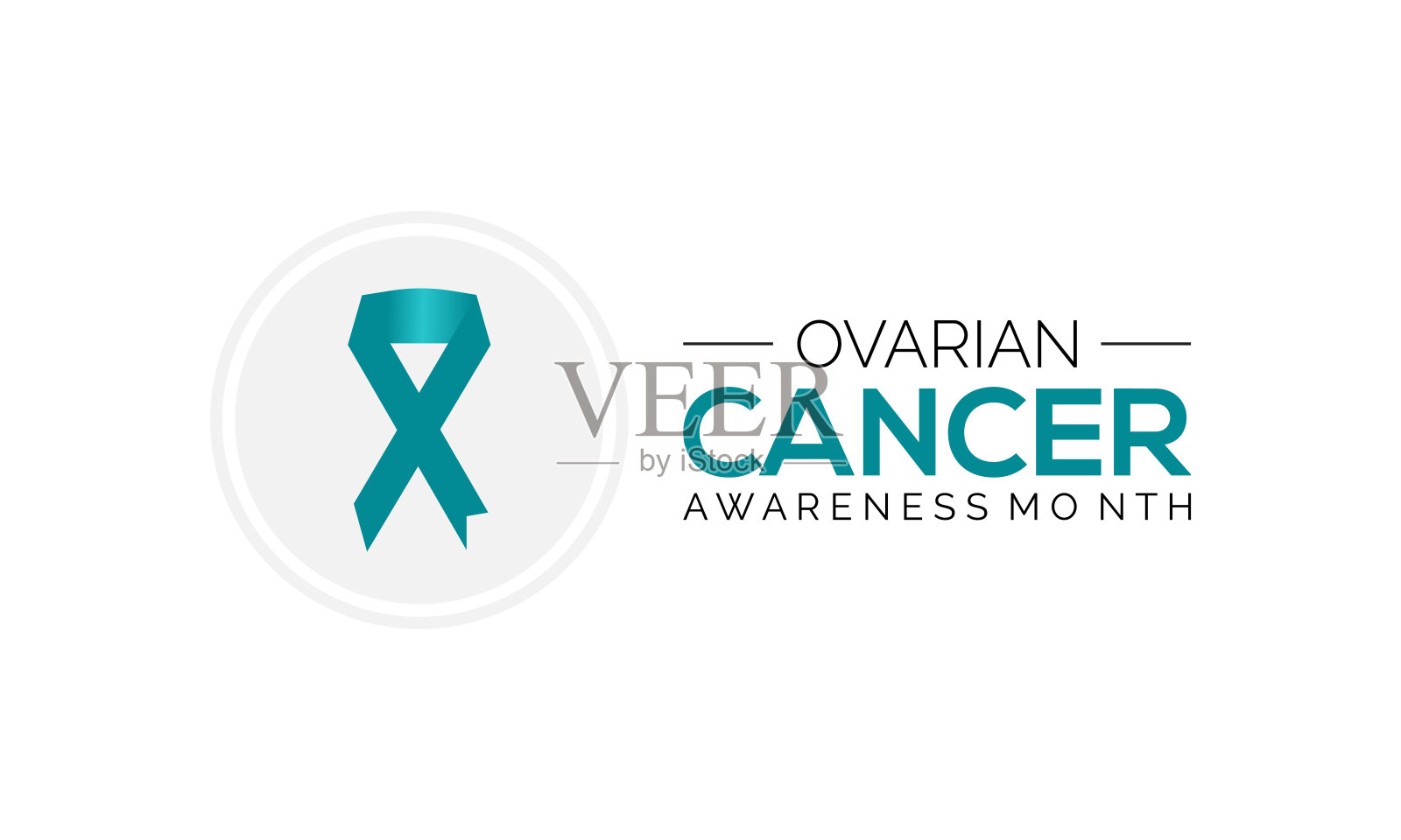 卵巢癌宣传月。矢量模板设计横幅，卡片，海报，背景。插画图片素材