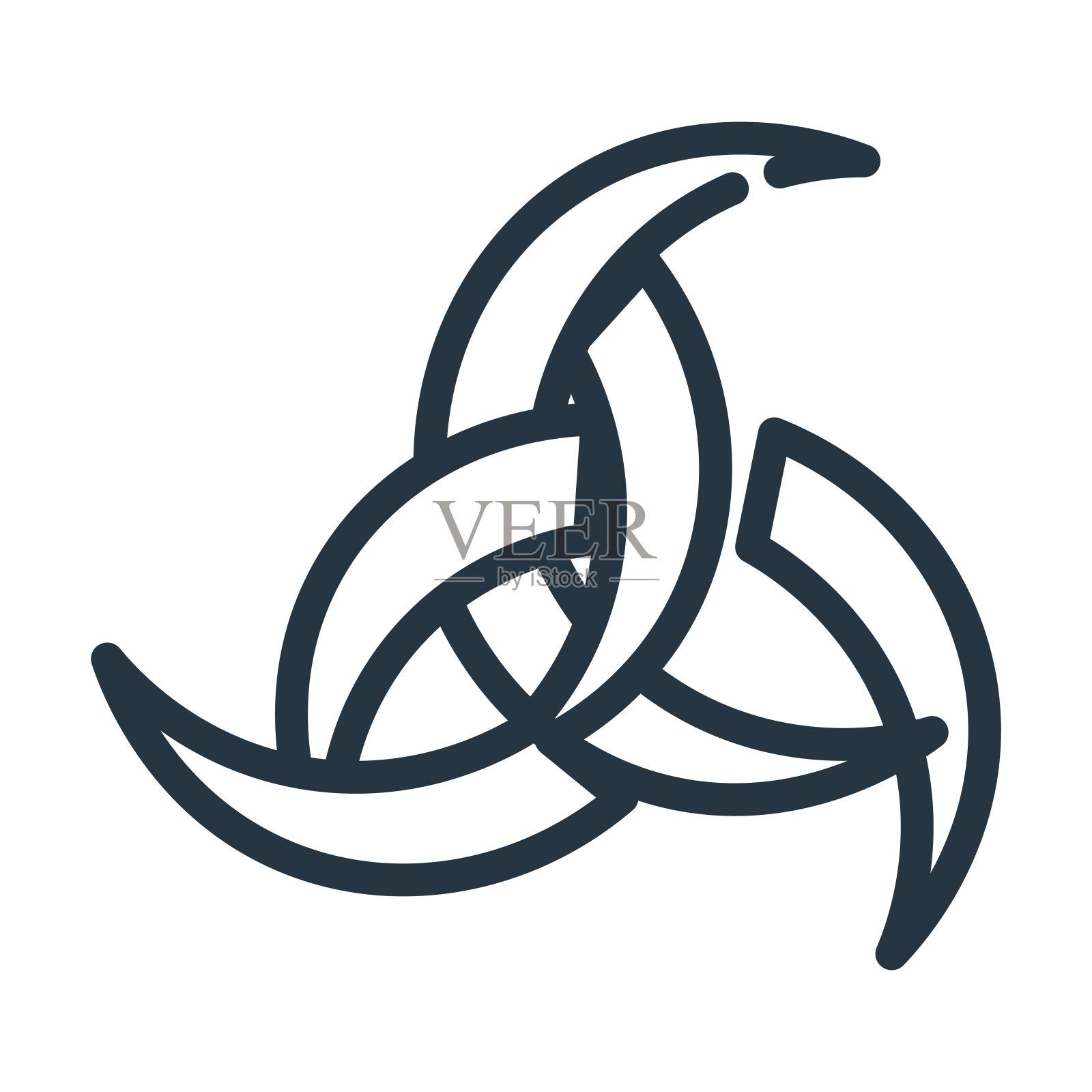 奥丁细线图标。北欧、维京的线性图标源自宗教概念孤立的轮廓符号。矢量插图符号元素的网页设计和应用程序。插画图片素材